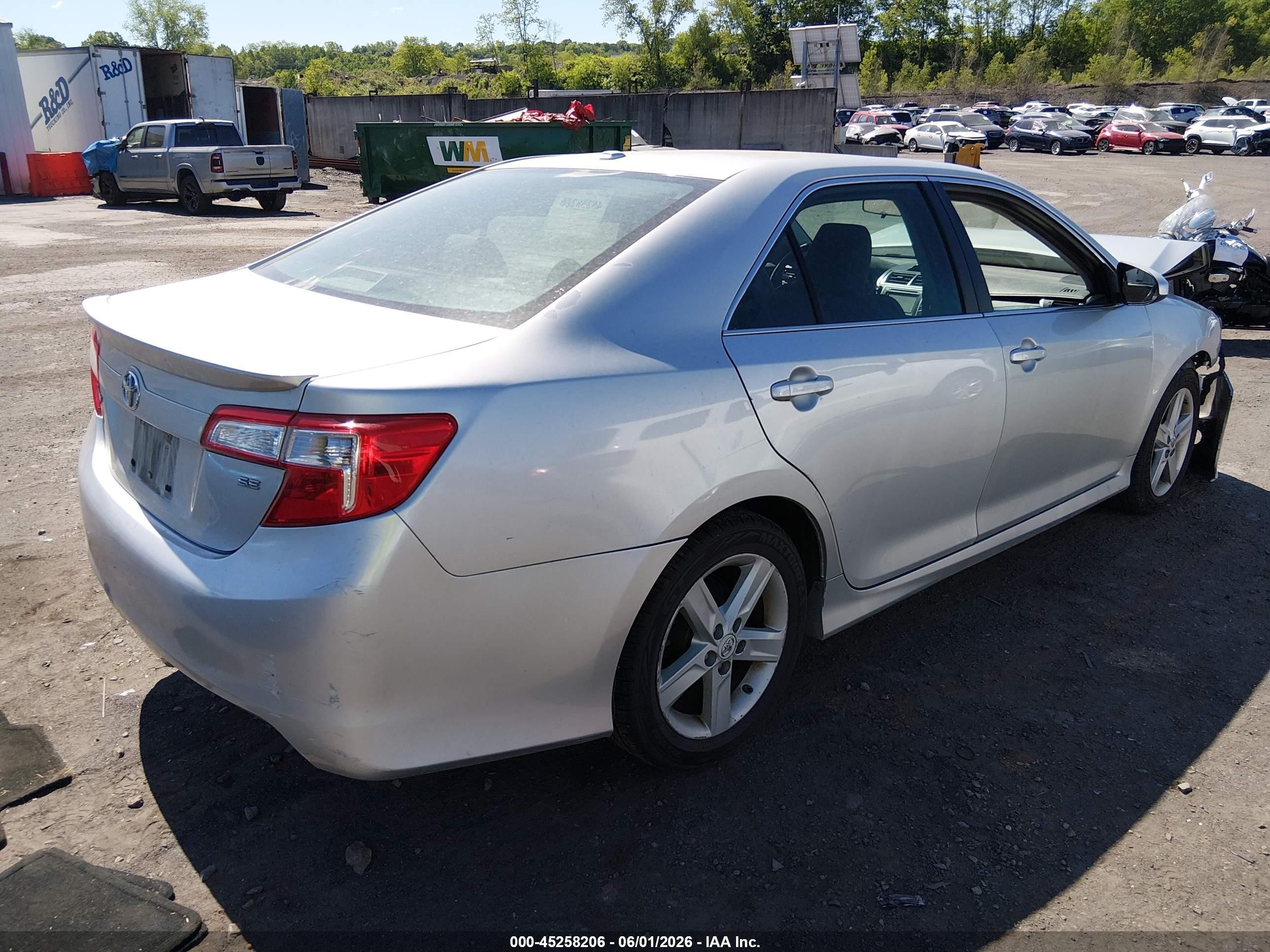 2012 Toyota Camry Se Серебряный vin: 4T1BF1FK6CU106547