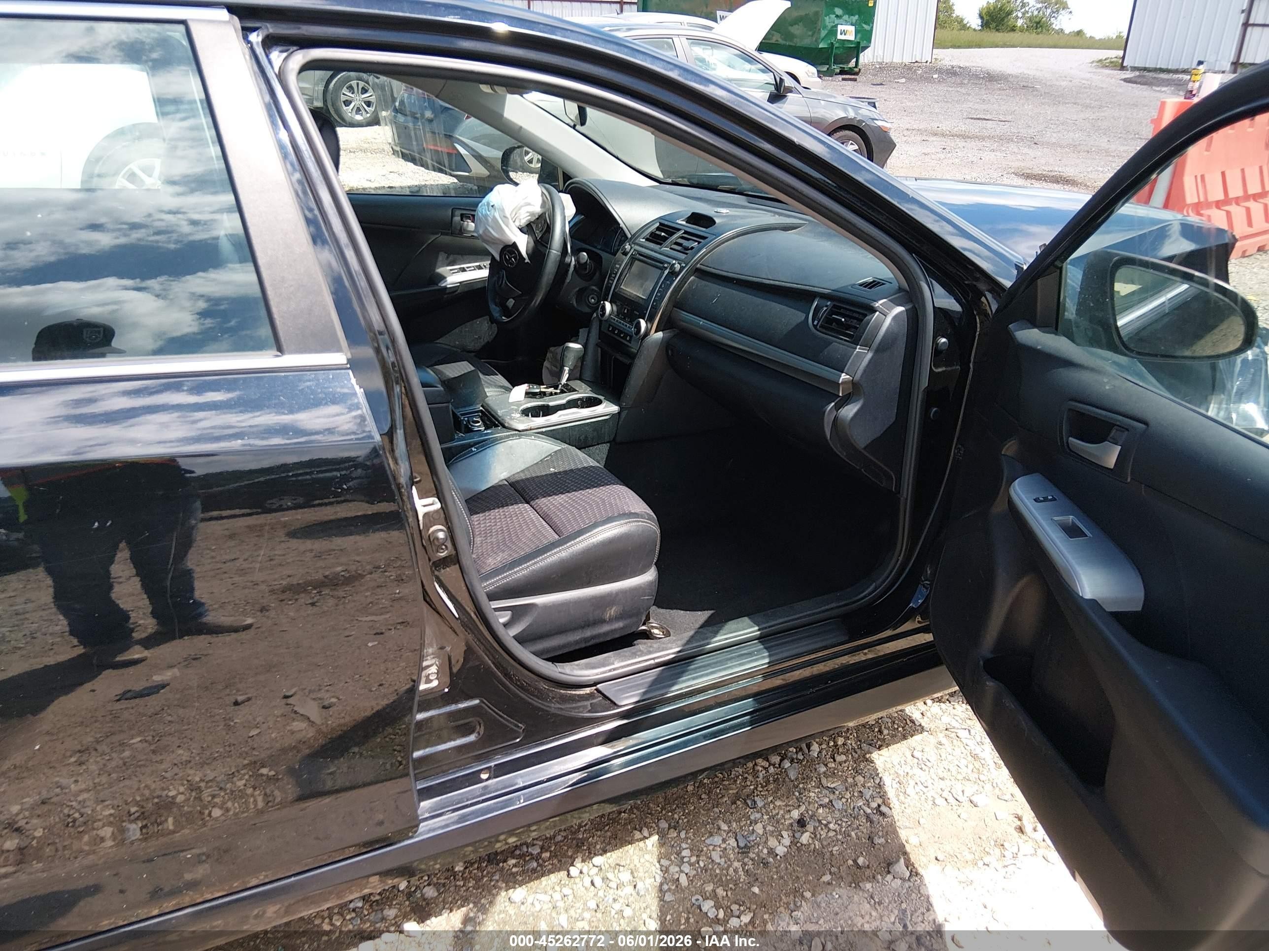 2012 Toyota Camry Se Black vin: 4T1BF1FK6CU123624