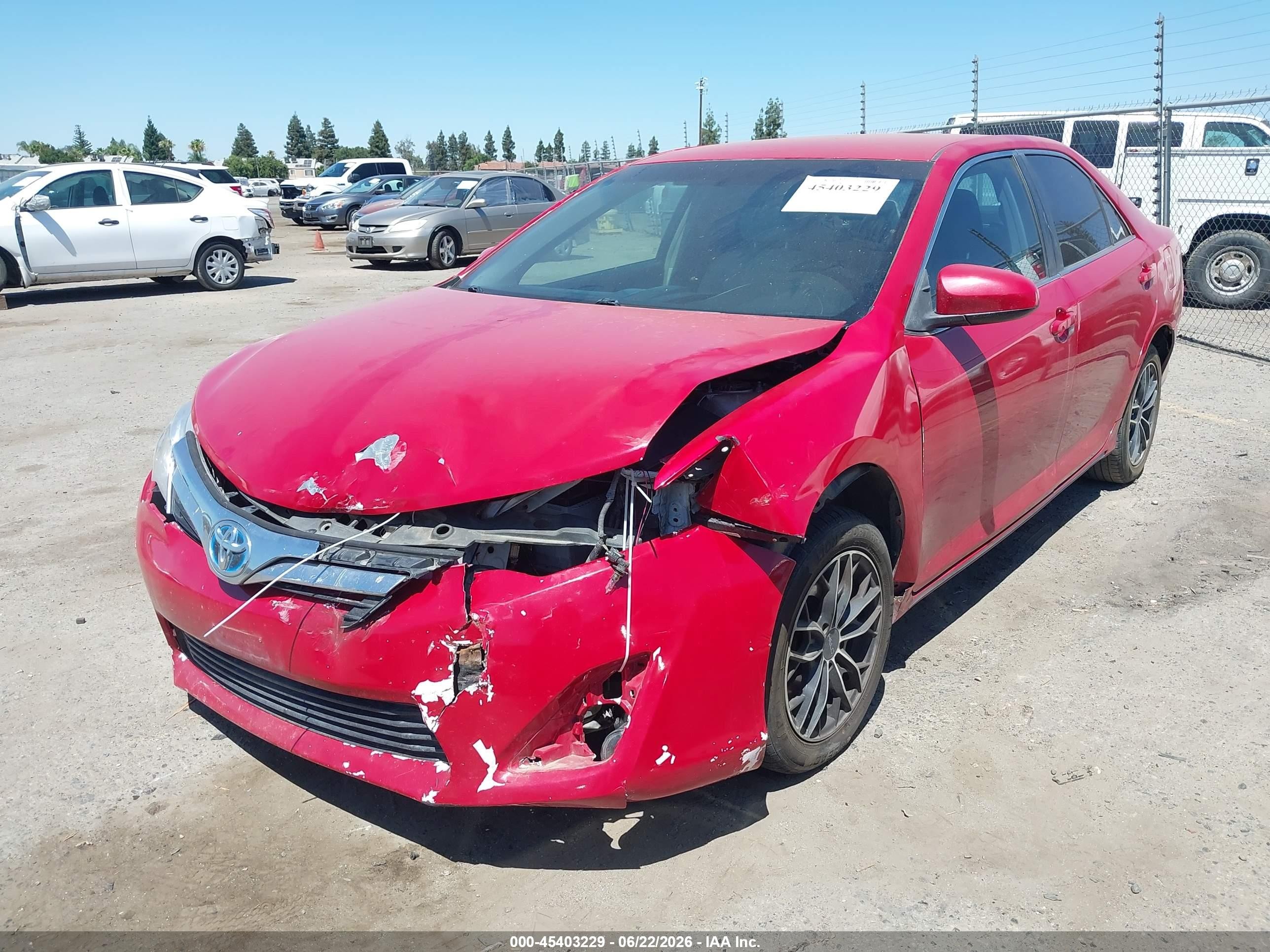 2012 Toyota Camry Le Red vin: 4T1BF1FK6CU152377