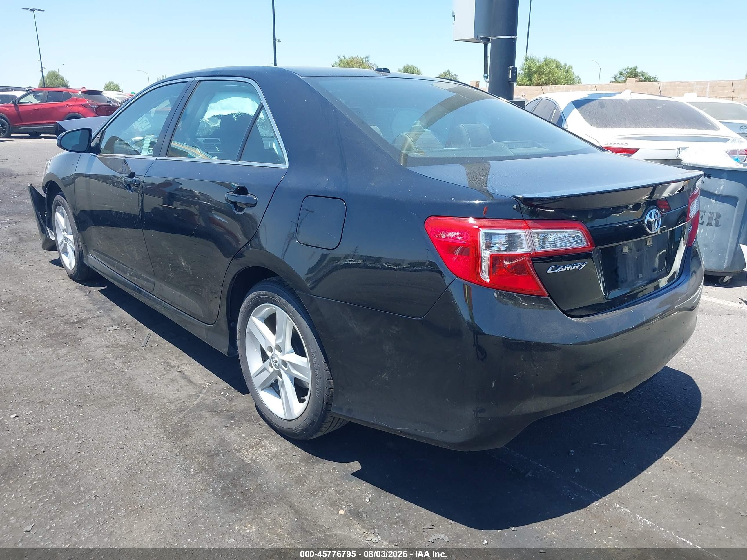 2012 Toyota Camry Se Black vin: 4T1BF1FK6CU153528