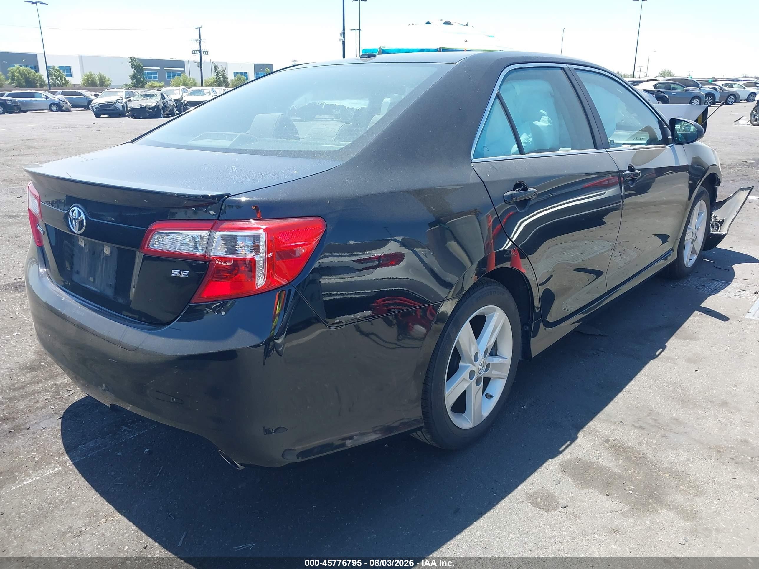 2012 Toyota Camry Se Black vin: 4T1BF1FK6CU153528