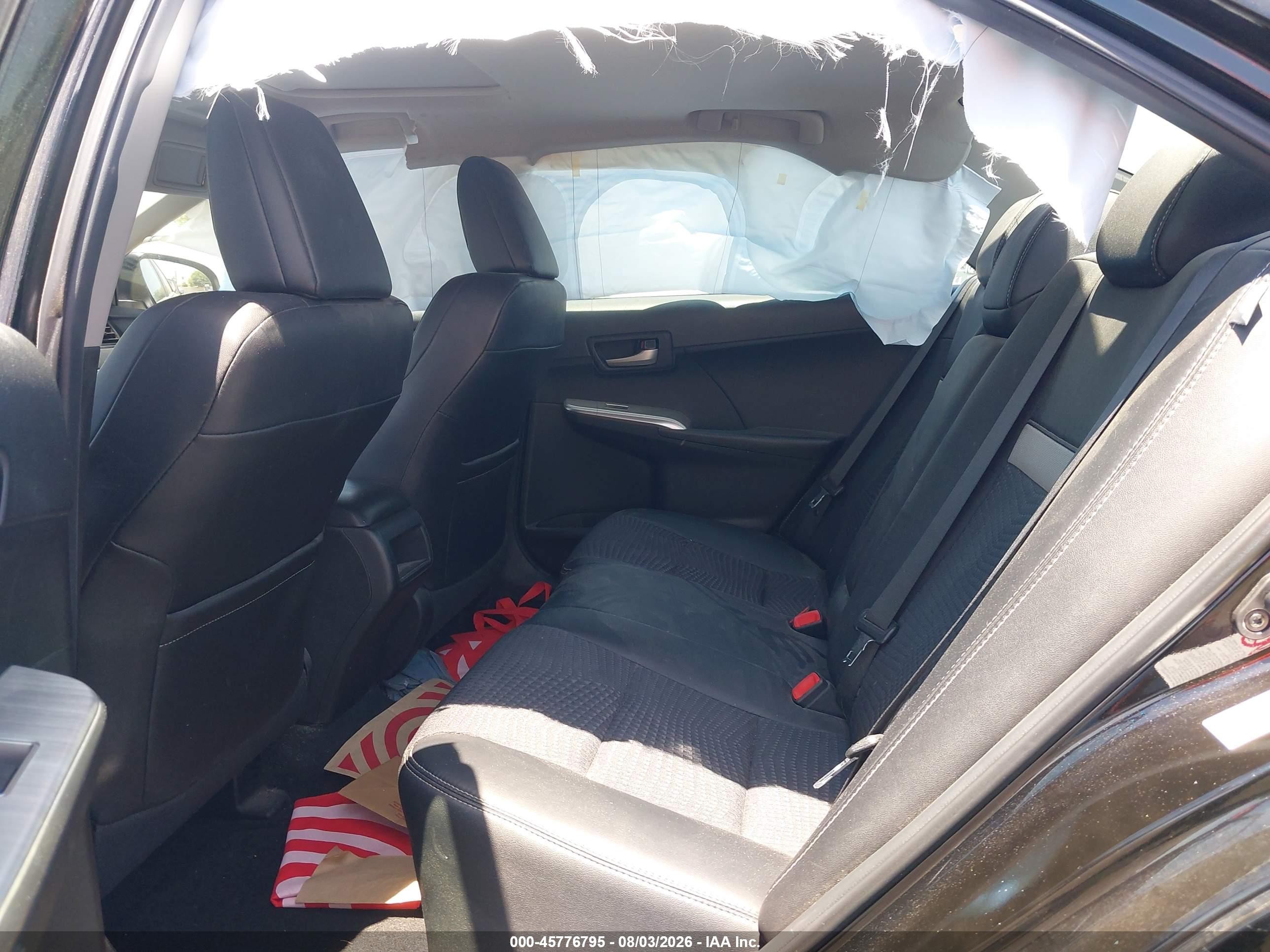 2012 Toyota Camry Se Black vin: 4T1BF1FK6CU153528