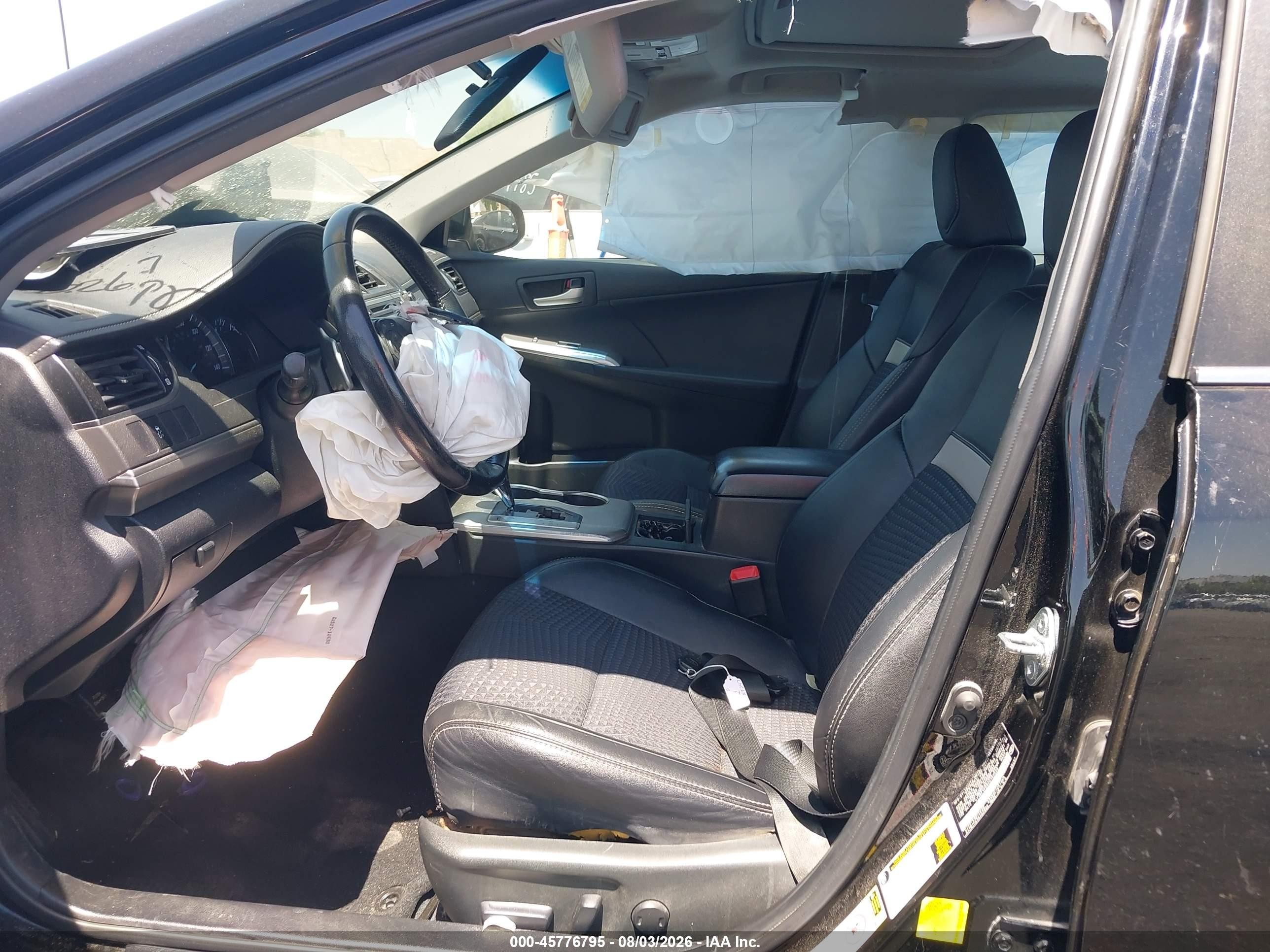 2012 Toyota Camry Se Black vin: 4T1BF1FK6CU153528