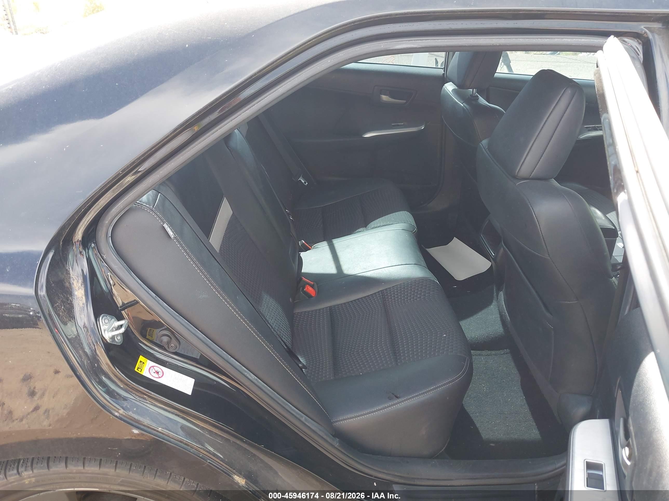 2012 Toyota Camry Se Limited Edition Black vin: 4T1BF1FK6CU165100