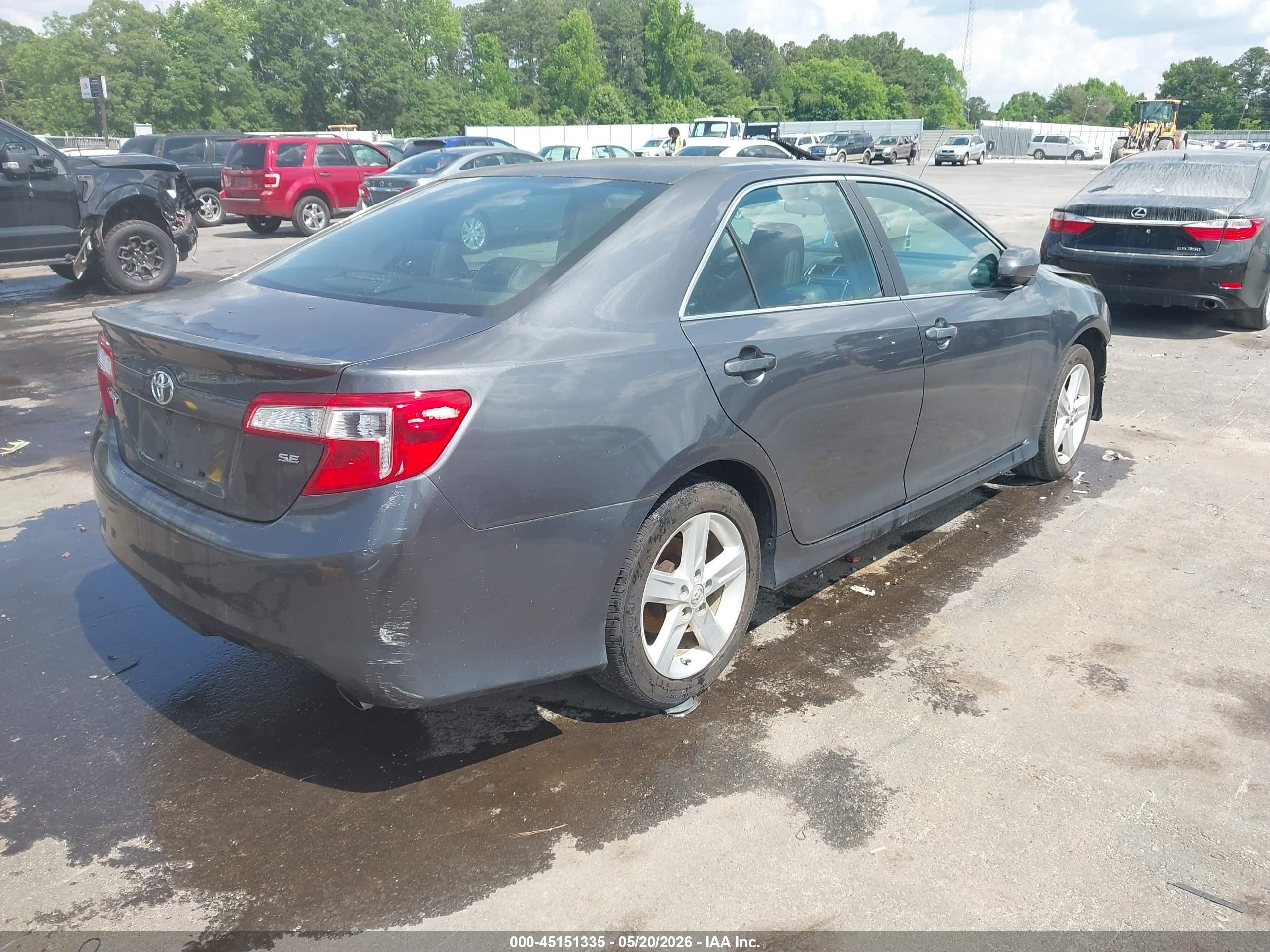 2012 Toyota Camry Se Gray vin: 4T1BF1FK6CU191549