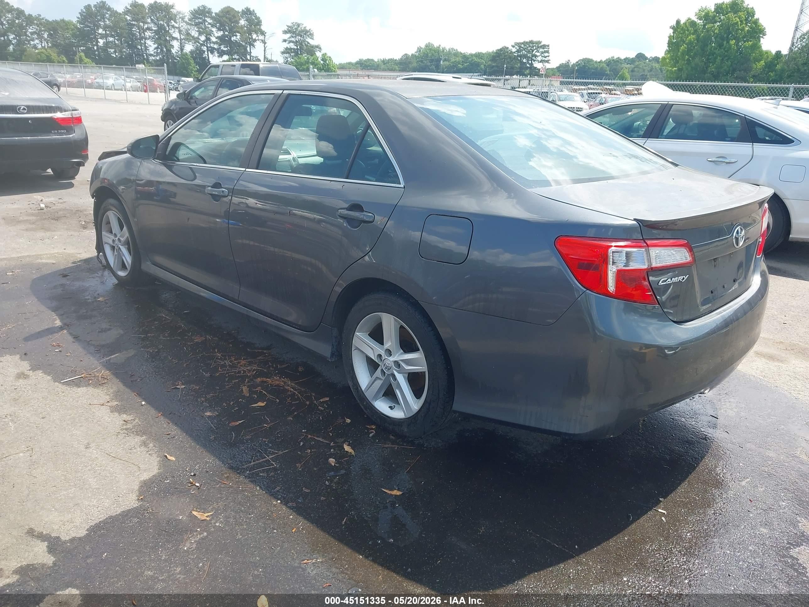 2012 Toyota Camry Se Gray vin: 4T1BF1FK6CU191549