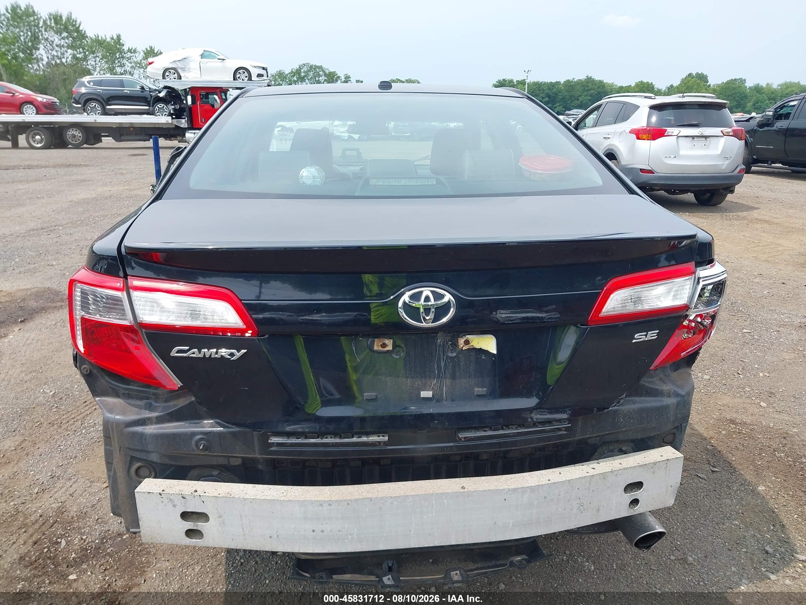 2012 Toyota Camry Se Limited Edition Черный vin: 4T1BF1FK6CU192930