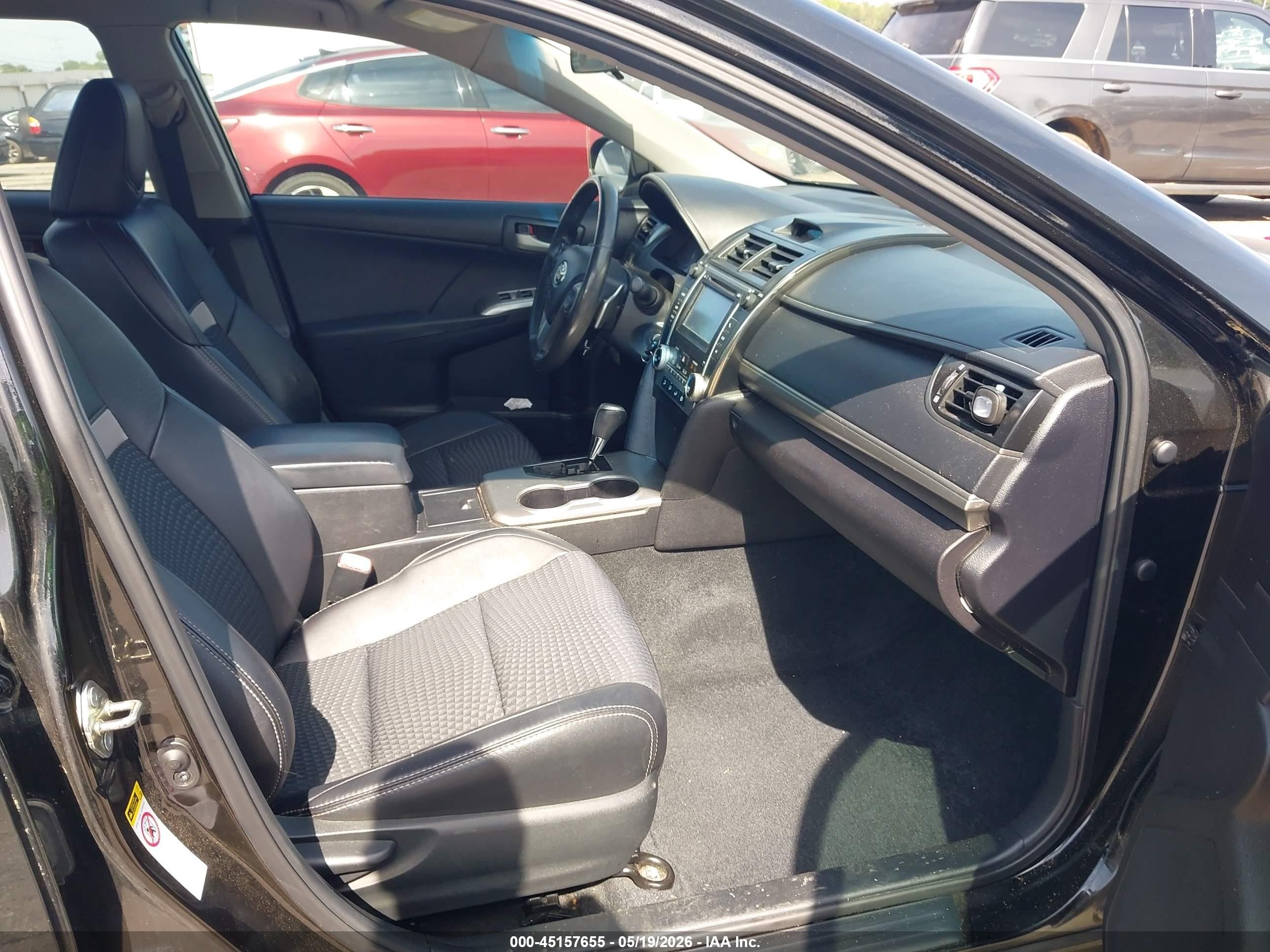 2012 Toyota Camry Se Black vin: 4T1BF1FK6CU202758