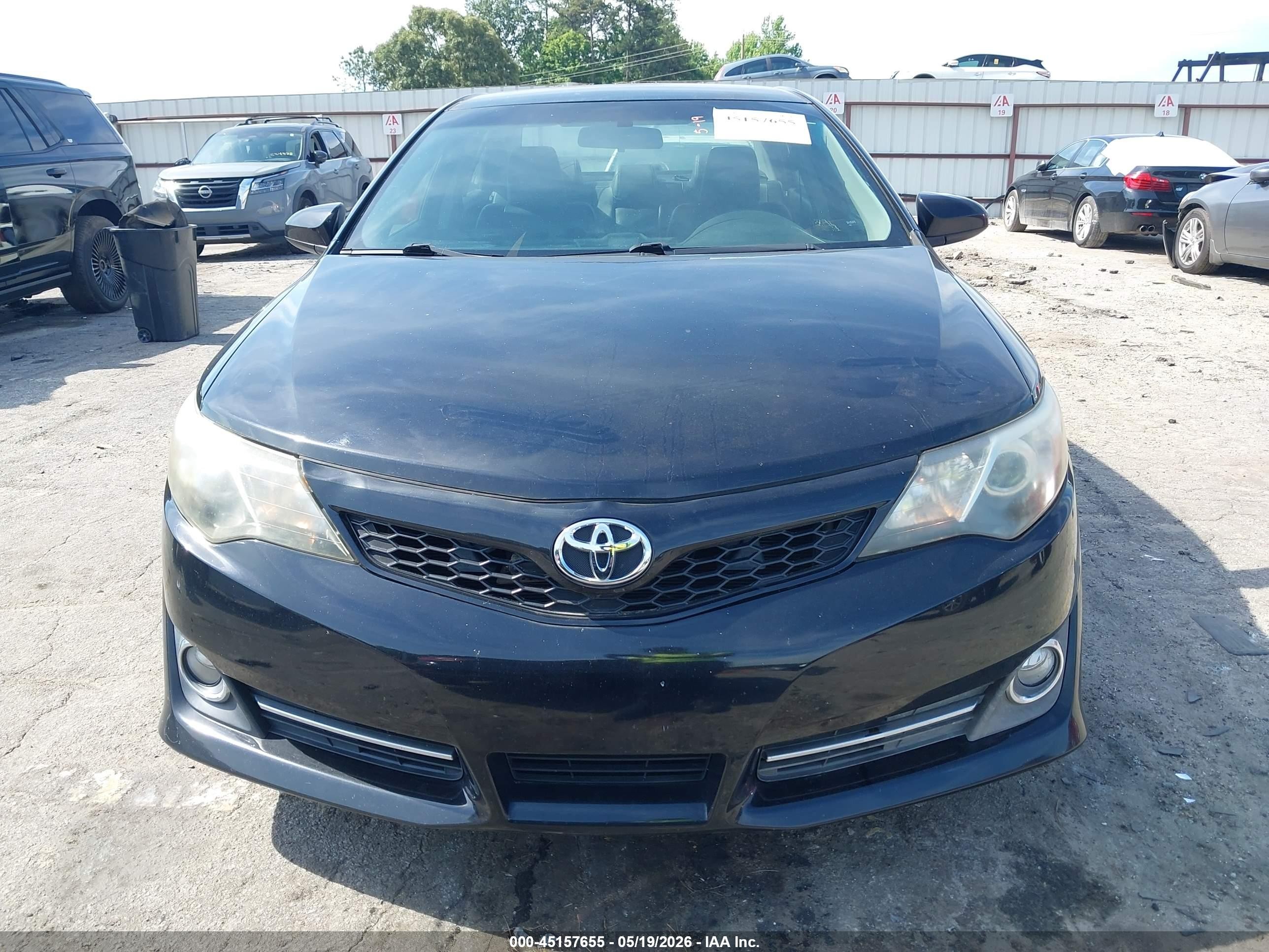 2012 Toyota Camry Se Black vin: 4T1BF1FK6CU202758