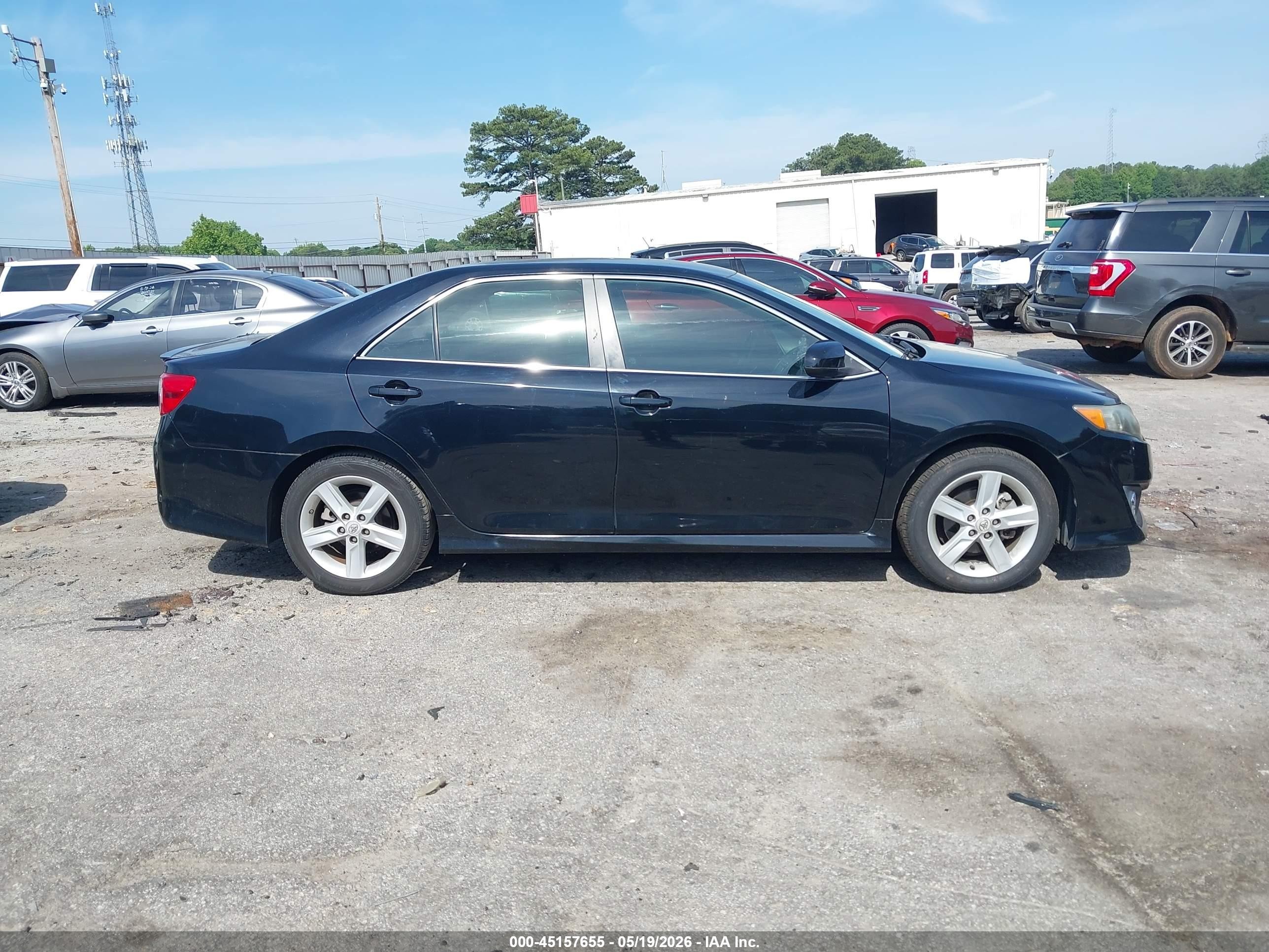 2012 Toyota Camry Se Black vin: 4T1BF1FK6CU202758