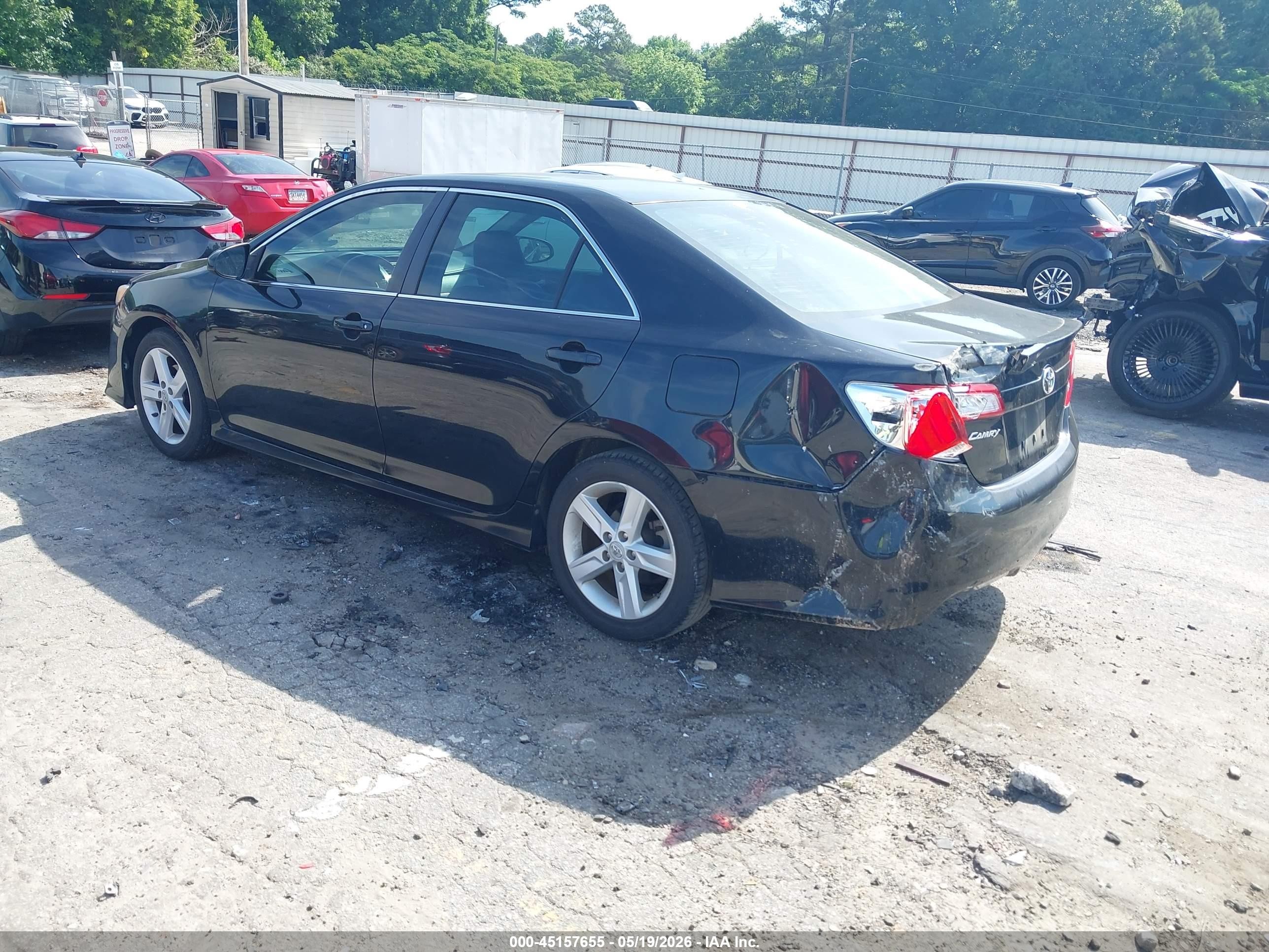 2012 Toyota Camry Se Black vin: 4T1BF1FK6CU202758