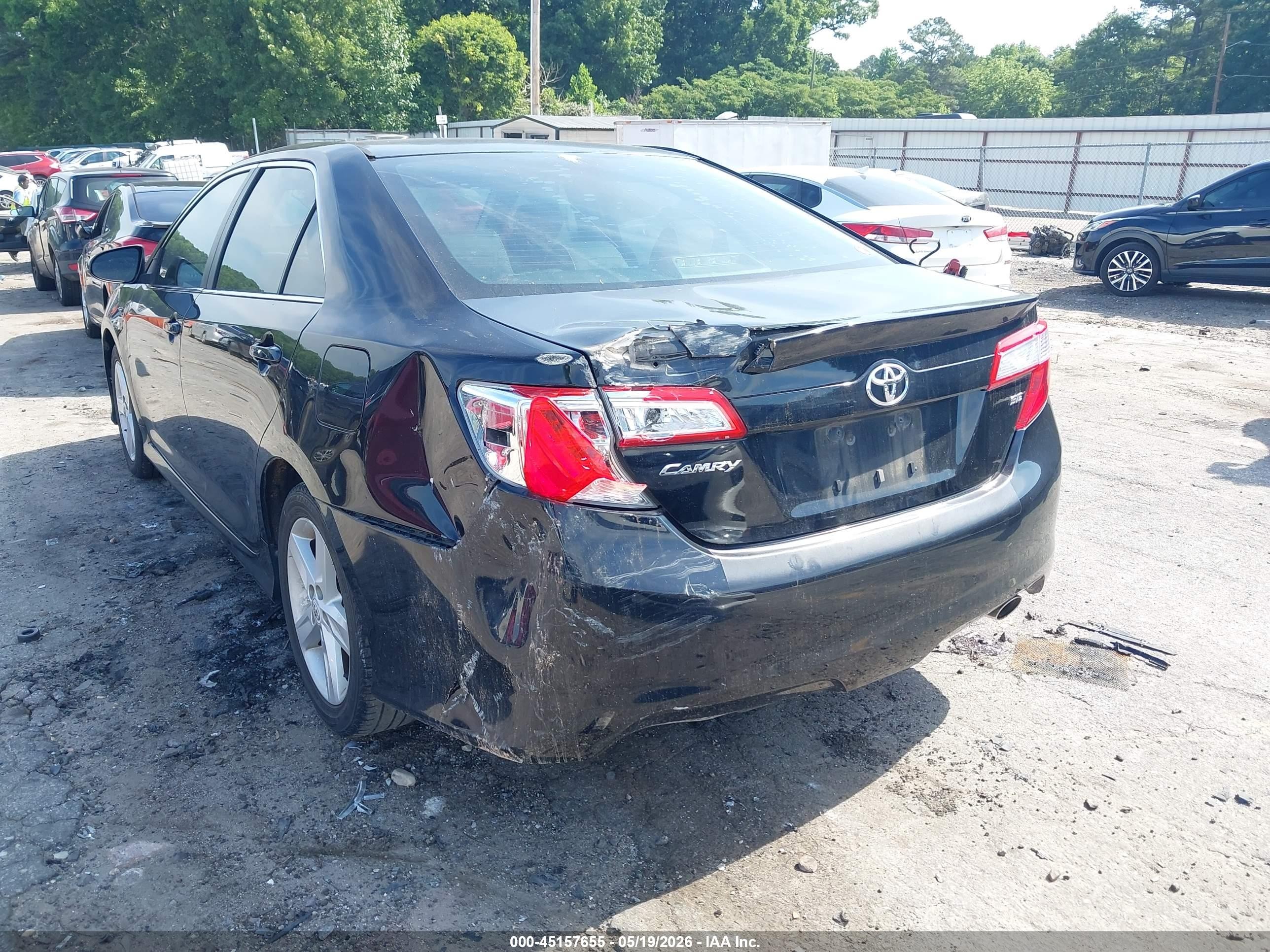 2012 Toyota Camry Se Black vin: 4T1BF1FK6CU202758