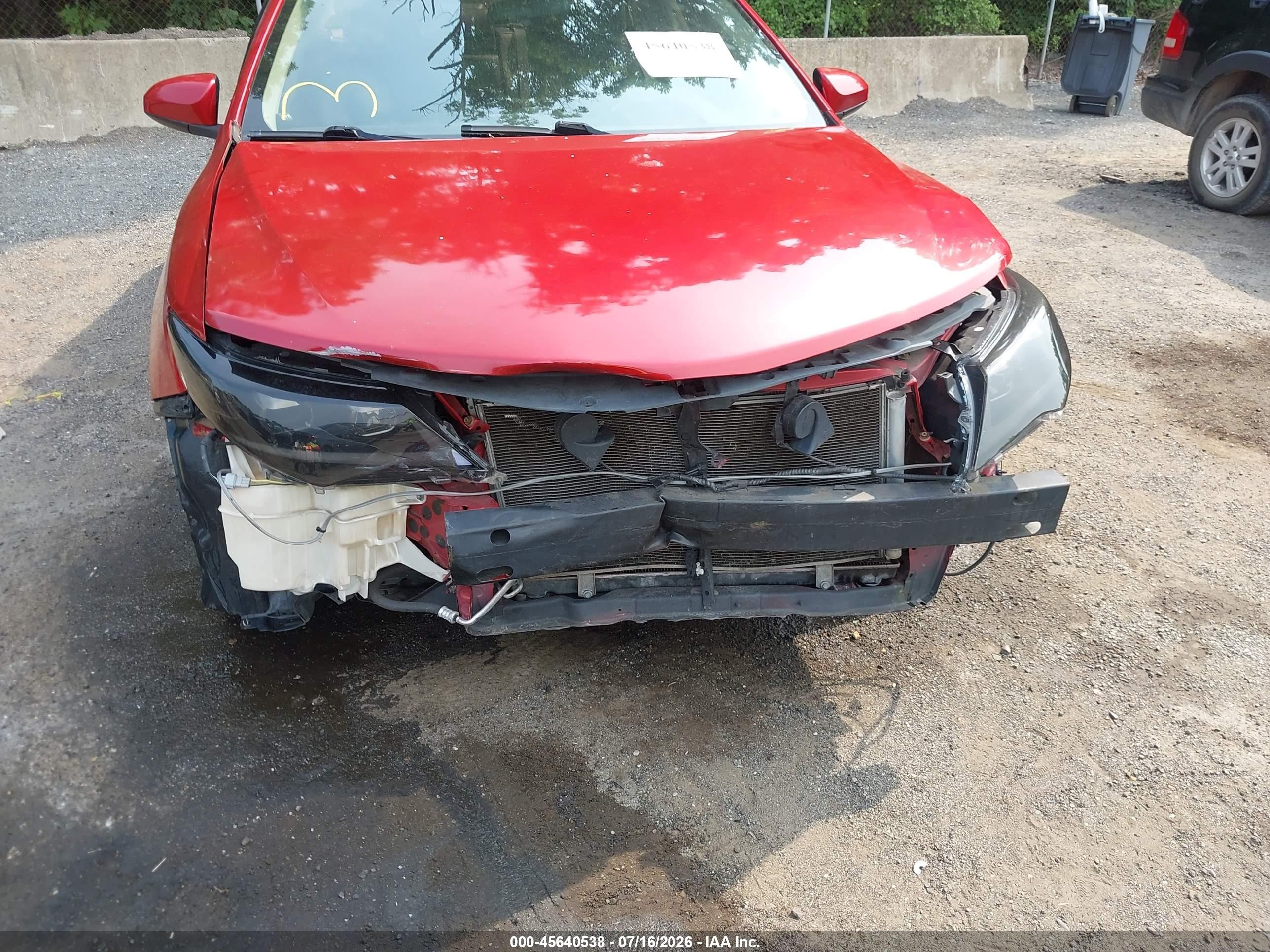 2012 Toyota Camry Le Red vin: 4T1BF1FK6CU504860