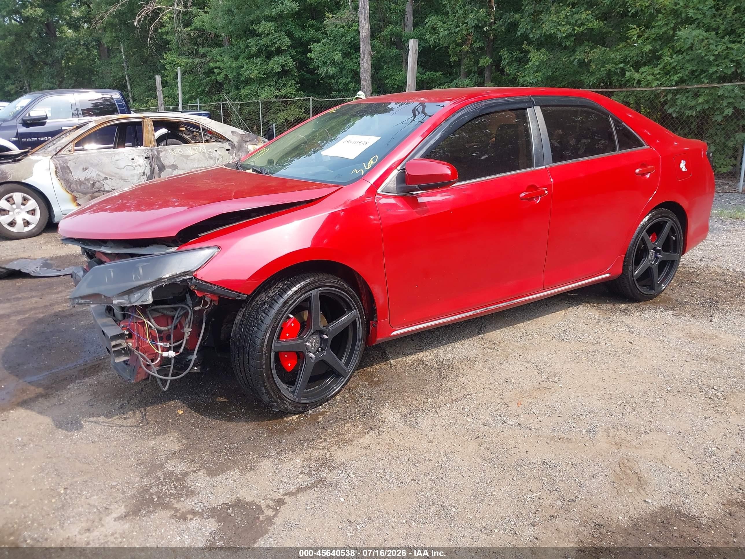 2012 Toyota Camry Le Red vin: 4T1BF1FK6CU504860
