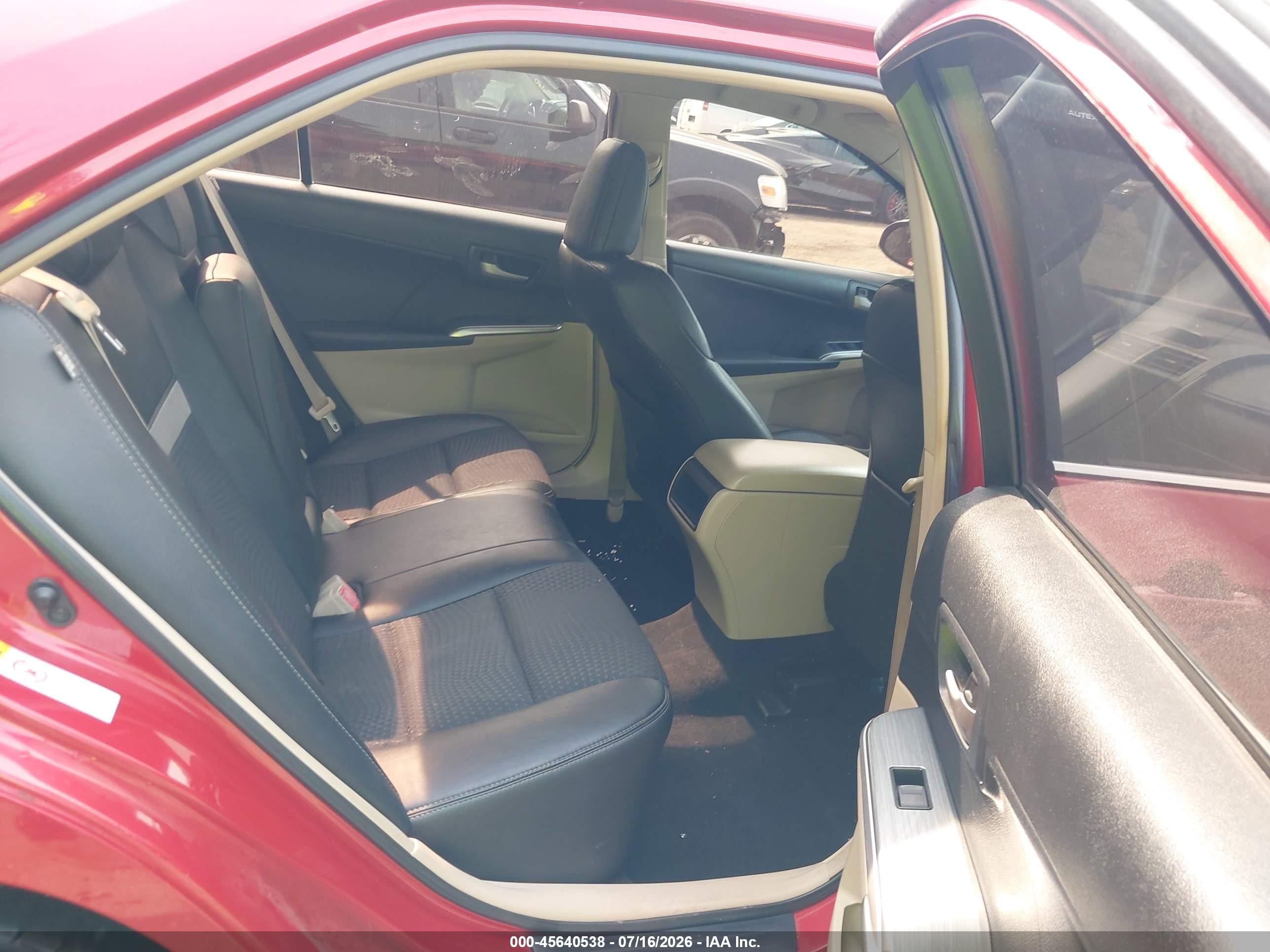 2012 Toyota Camry Le Red vin: 4T1BF1FK6CU504860