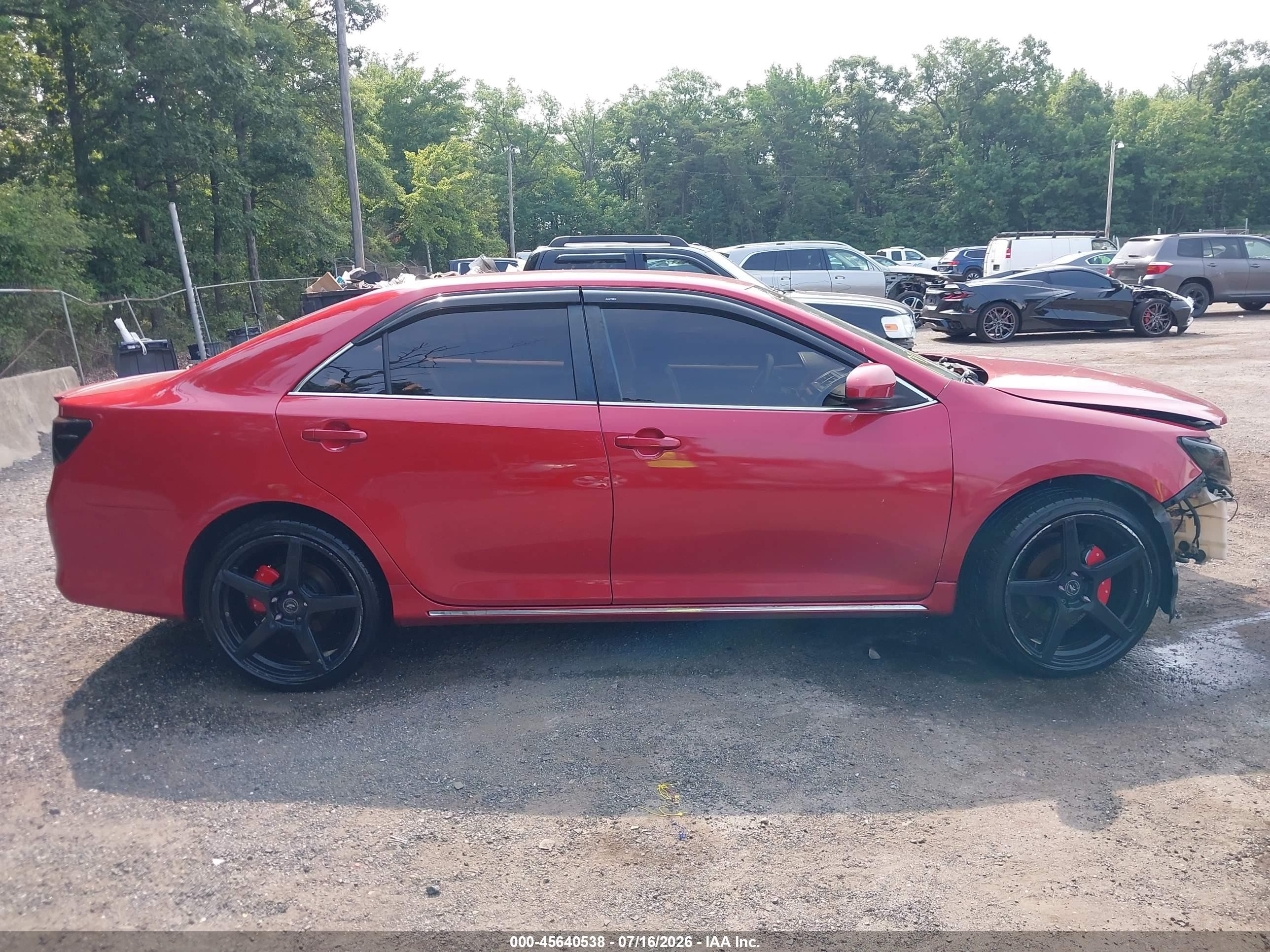 2012 Toyota Camry Le Red vin: 4T1BF1FK6CU504860