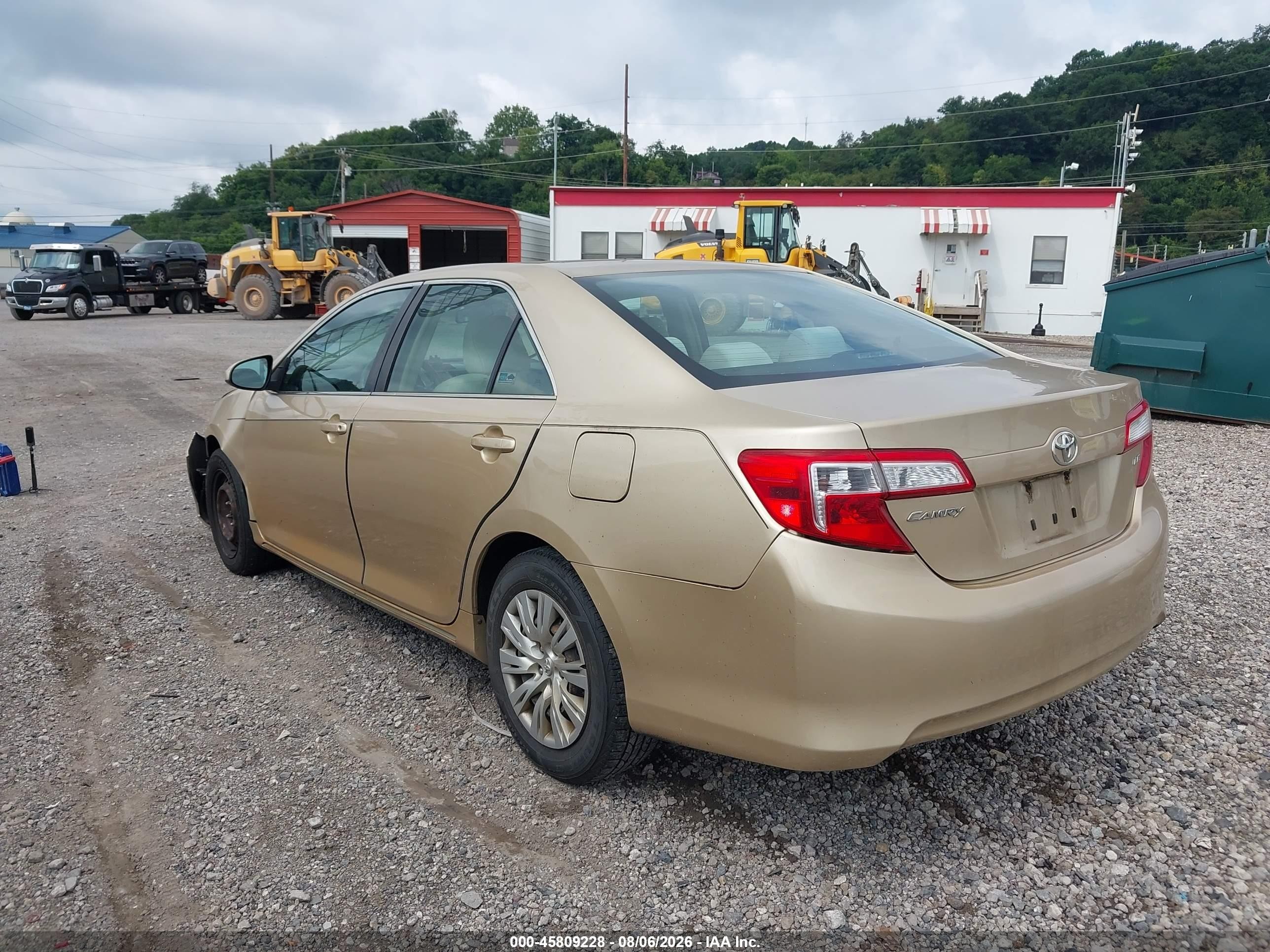 2012 Toyota Camry Le Золотой vin: 4T1BF1FK6CU510836