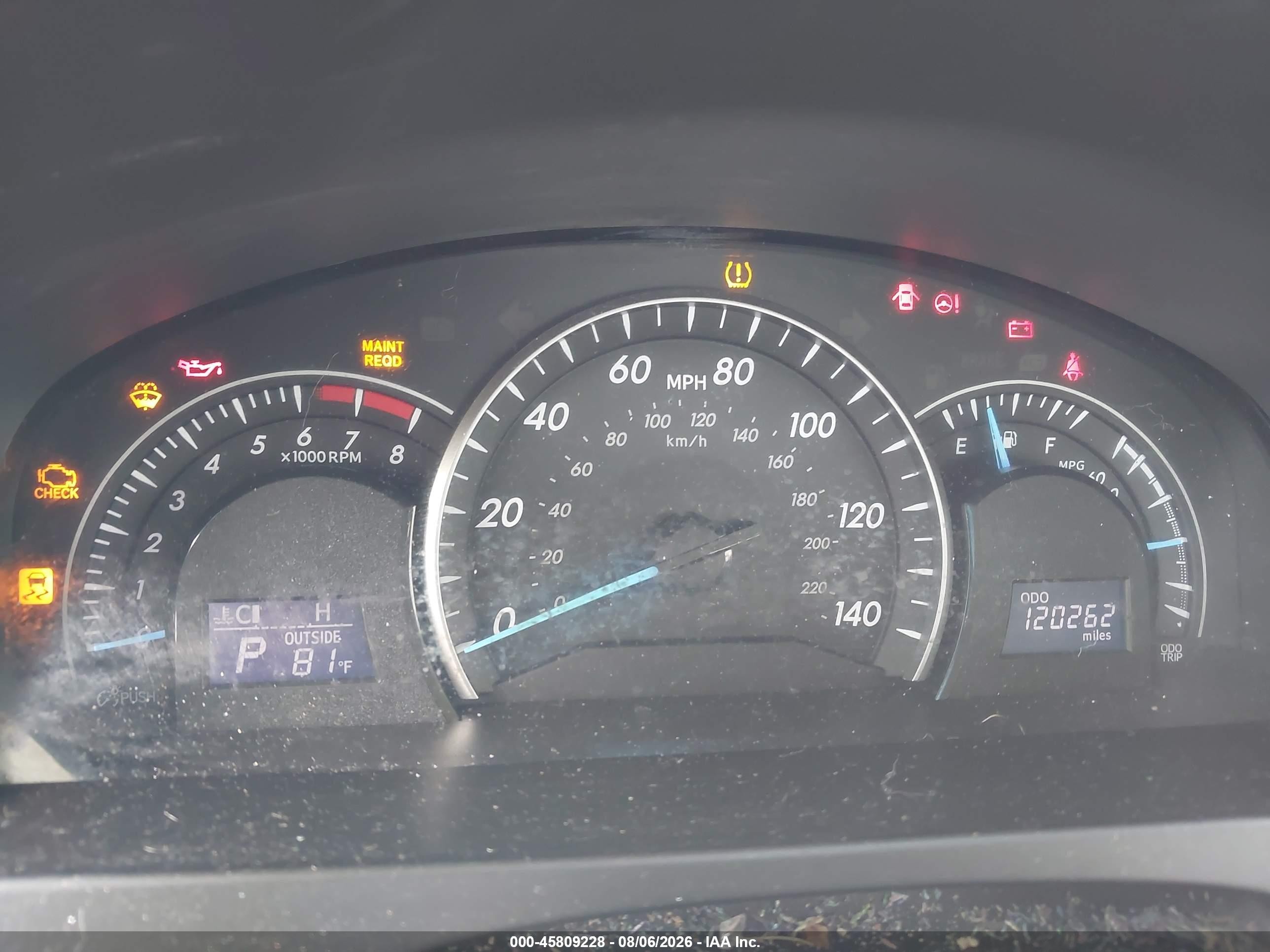 2012 Toyota Camry Le Золотой vin: 4T1BF1FK6CU510836