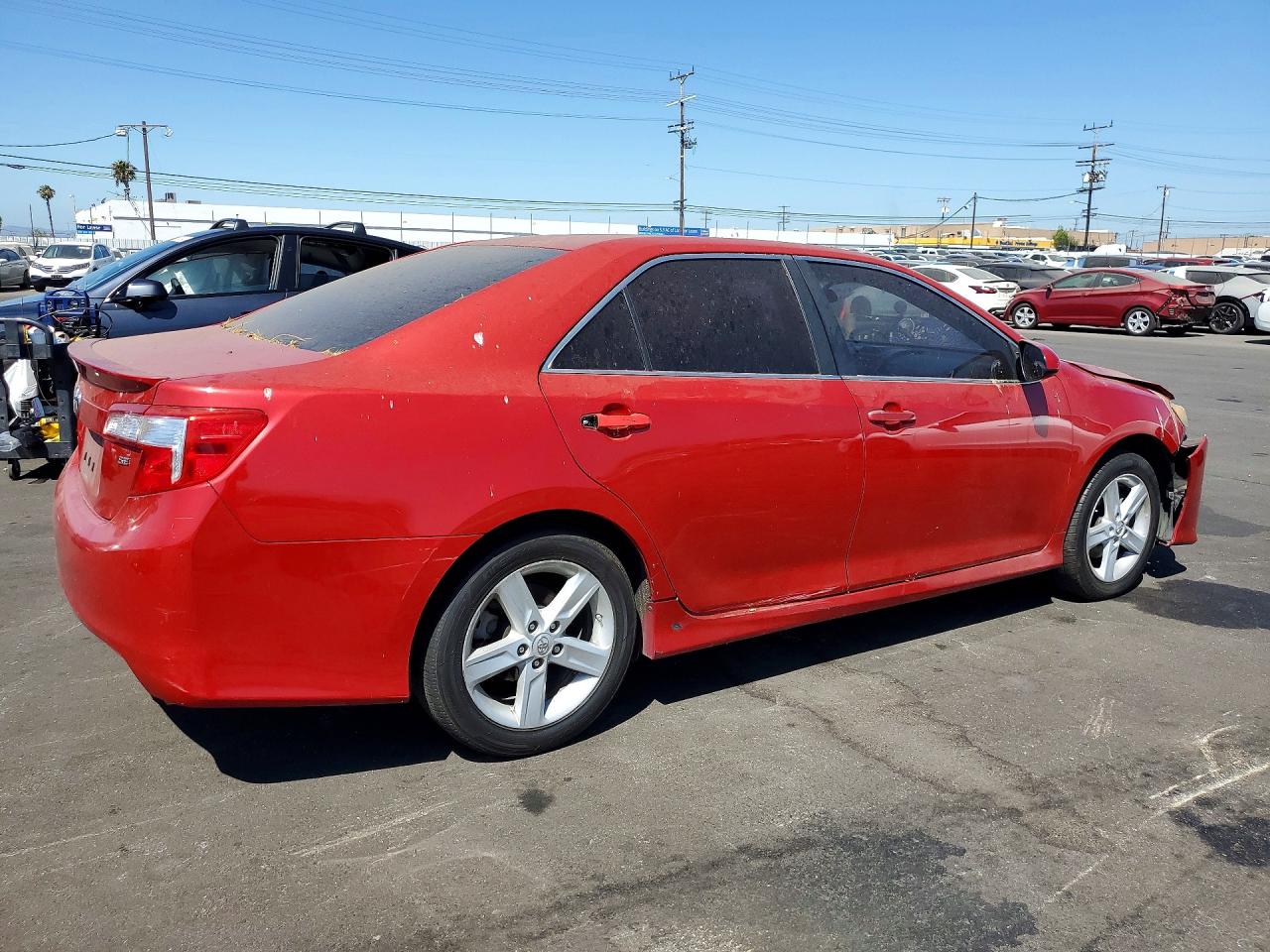 2012 Toyota Camry Se Red vin: 4T1BF1FK6CU523554