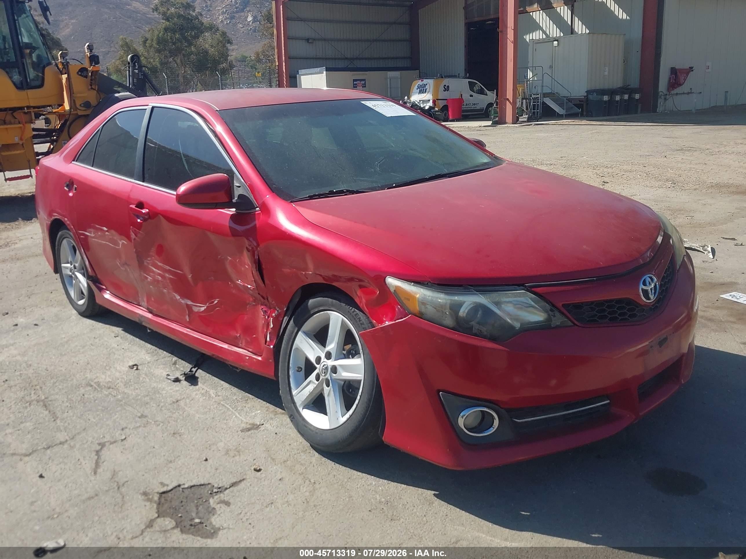 2012 Toyota Camry Se Red vin: 4T1BF1FK6CU541861