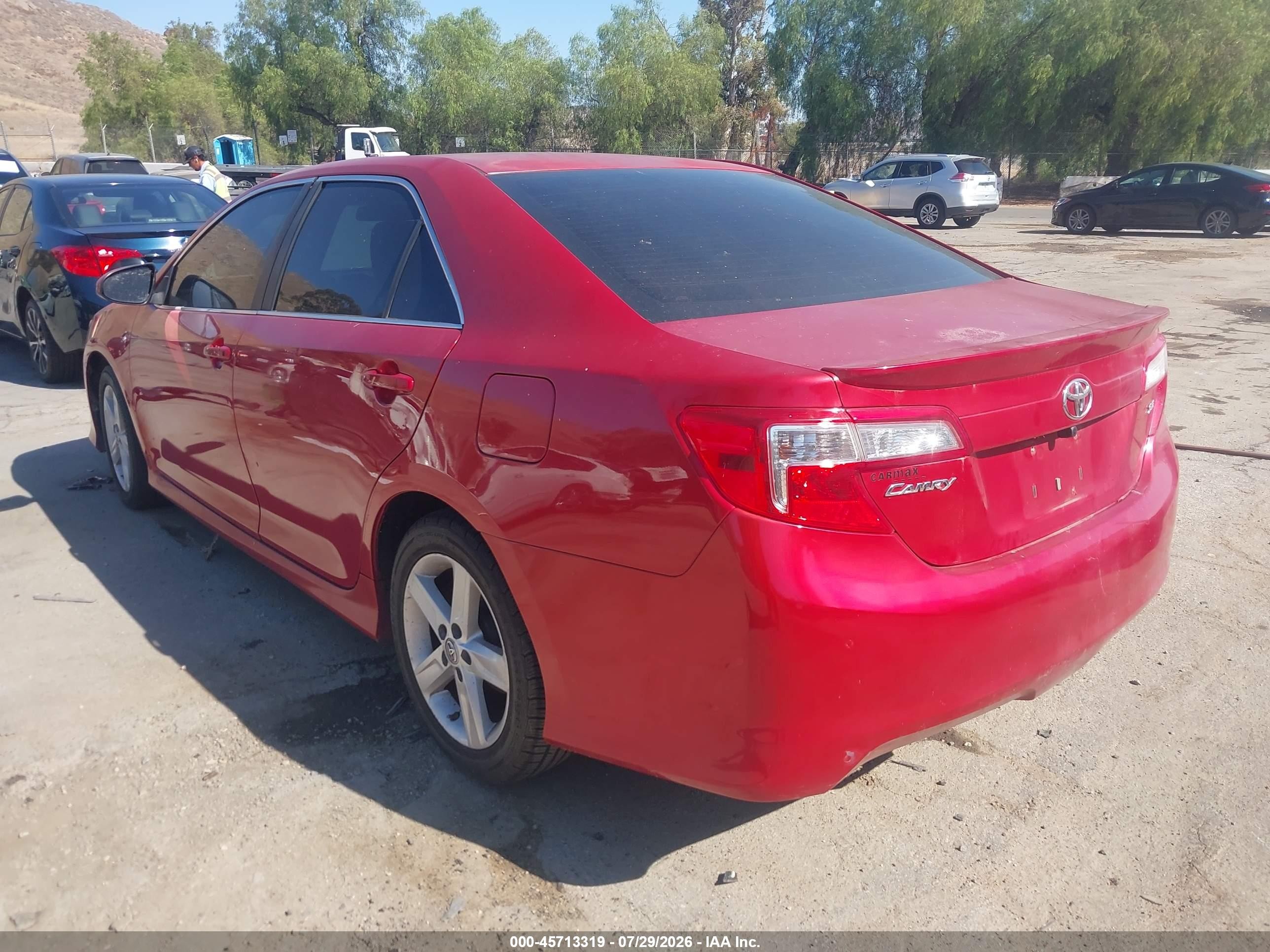 2012 Toyota Camry Se Red vin: 4T1BF1FK6CU541861