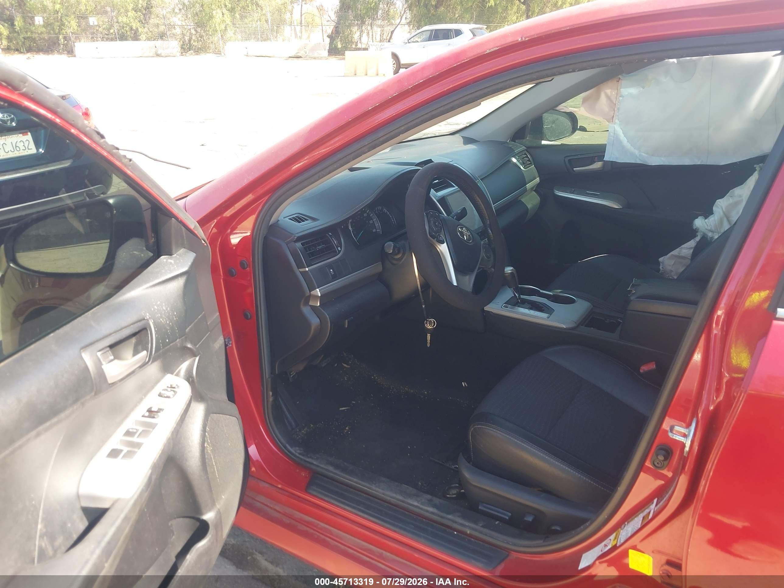 2012 Toyota Camry Se Red vin: 4T1BF1FK6CU541861