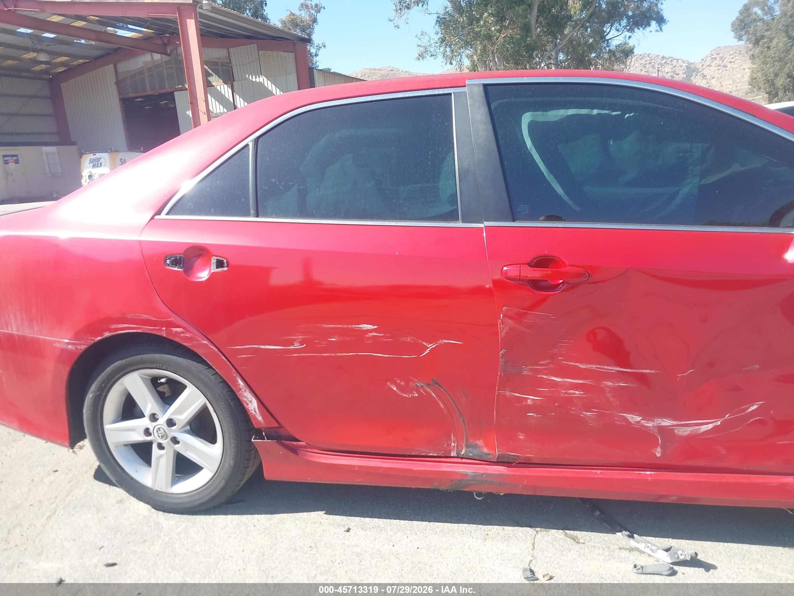 2012 Toyota Camry Se Red vin: 4T1BF1FK6CU541861