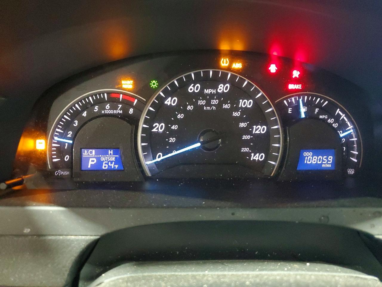 2012 Toyota Camry Le Зеленый vin: 4T1BF1FK6CU556652