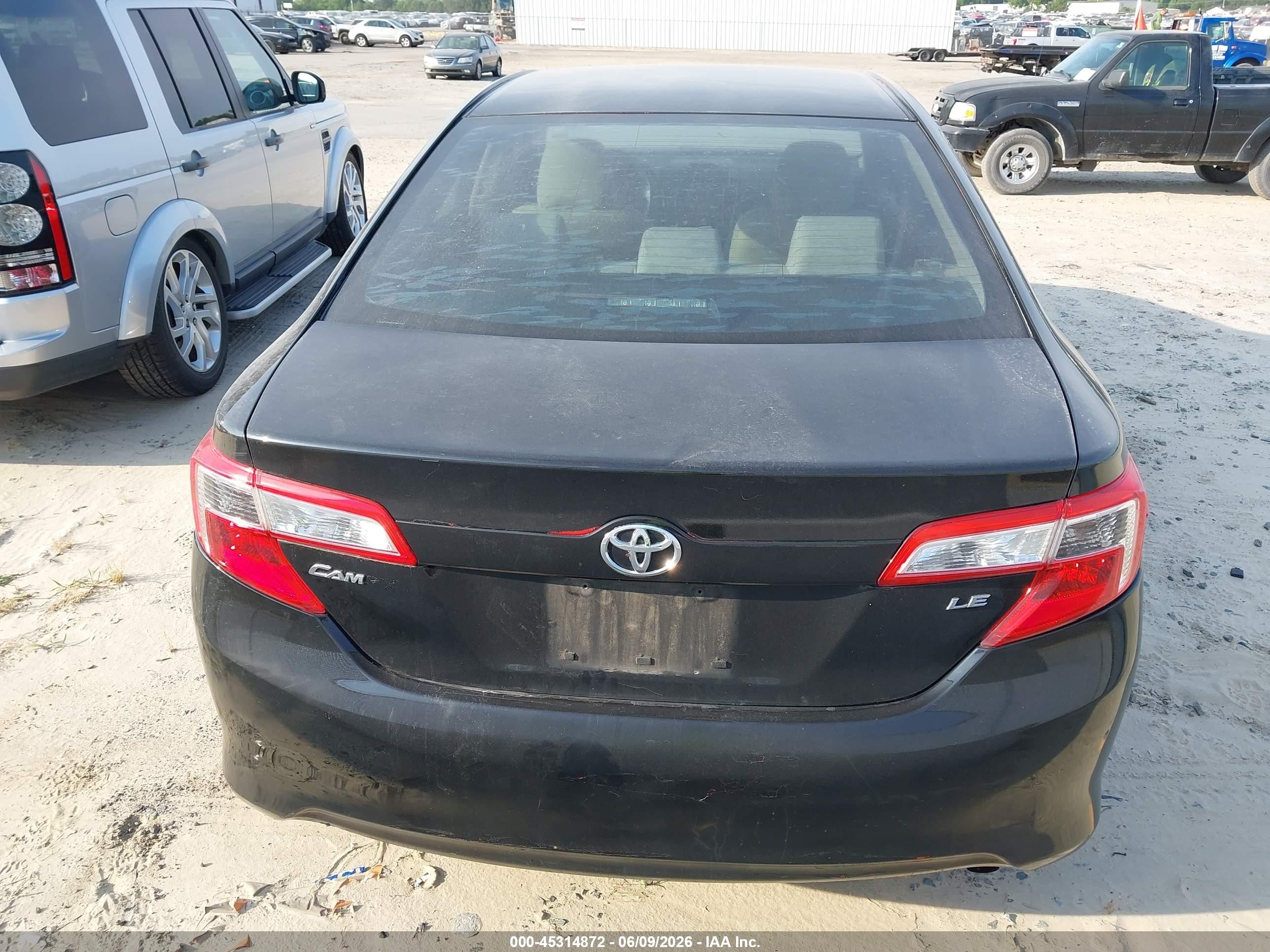 2012 Toyota Camry Le Black vin: 4T1BF1FK6CU564797