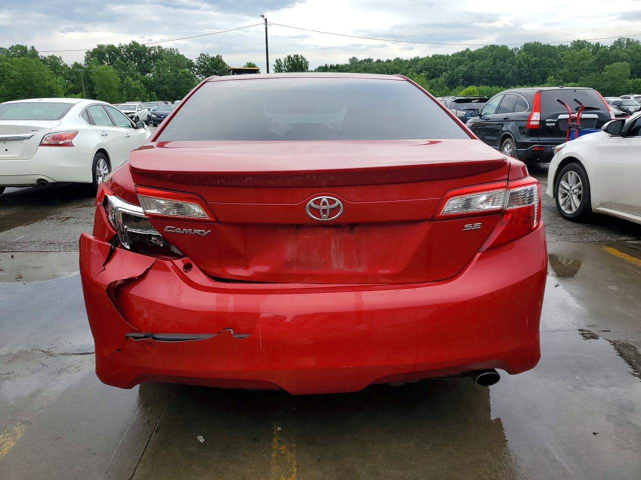 2012 Toyota Camry Se Red vin: 4T1BF1FK6CU581504
