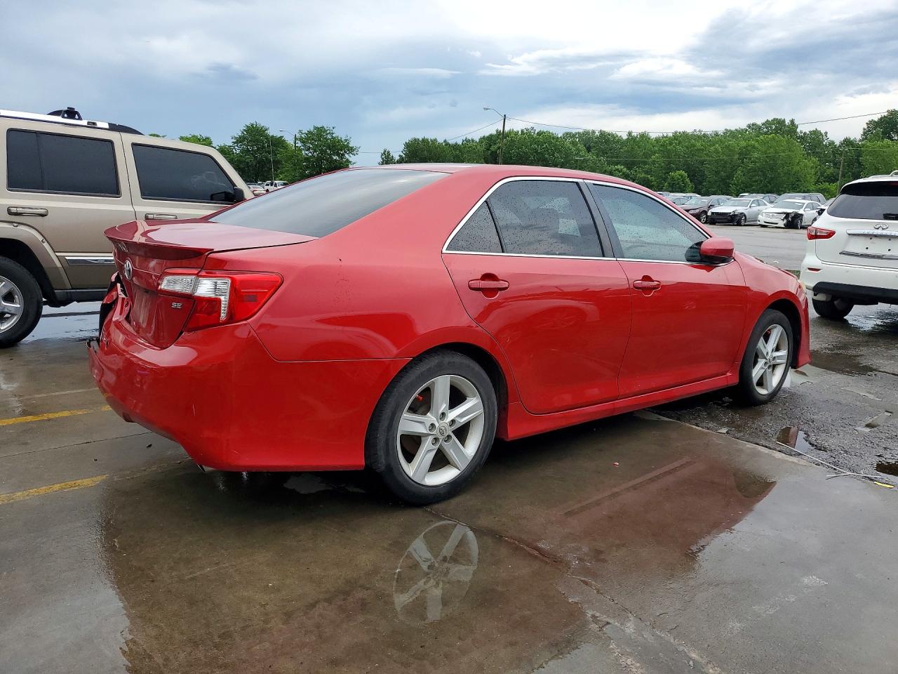 2012 Toyota Camry Se Red vin: 4T1BF1FK6CU581504