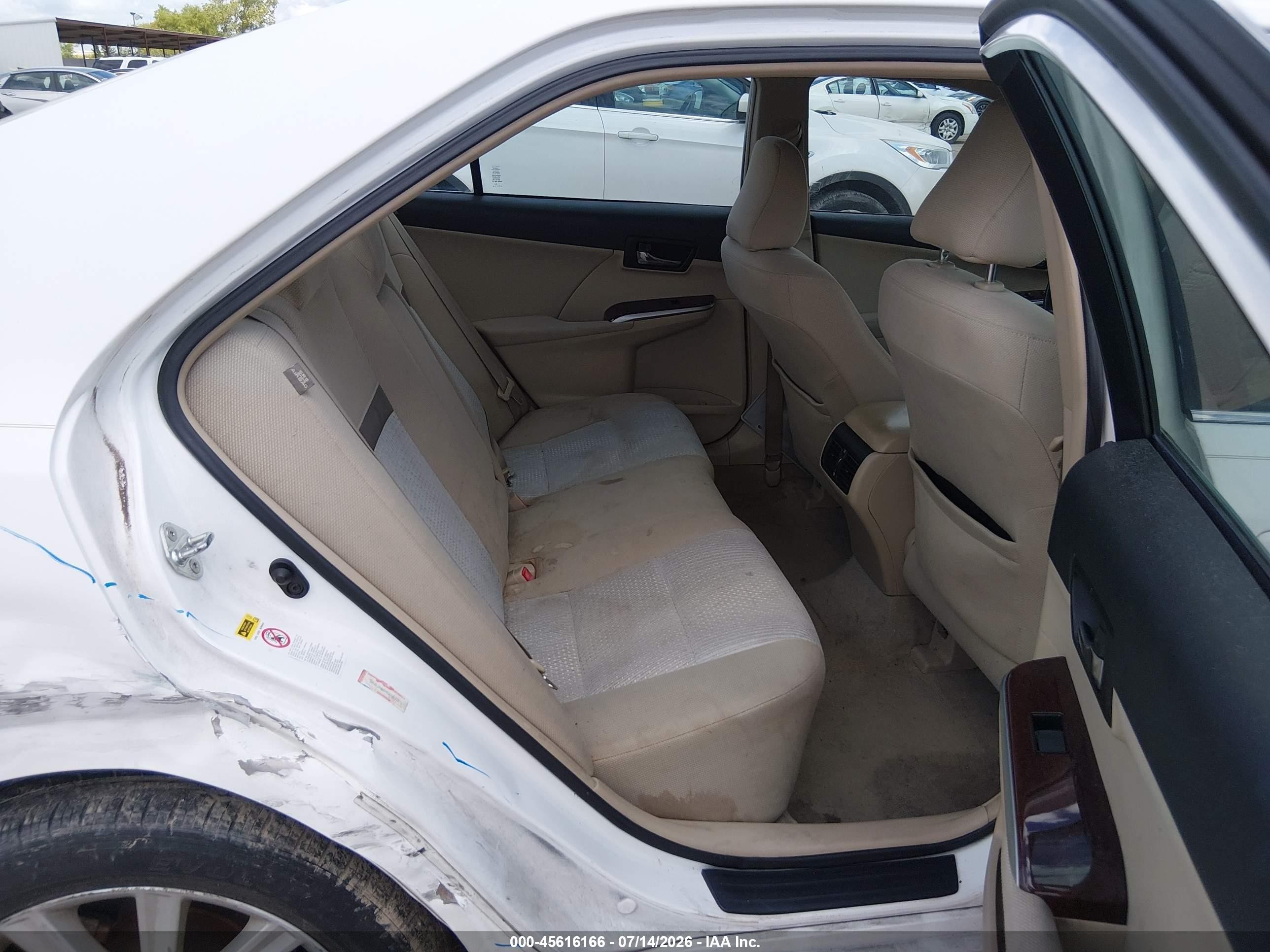 2012 Toyota Camry Xle White vin: 4T1BF1FK6CU584791