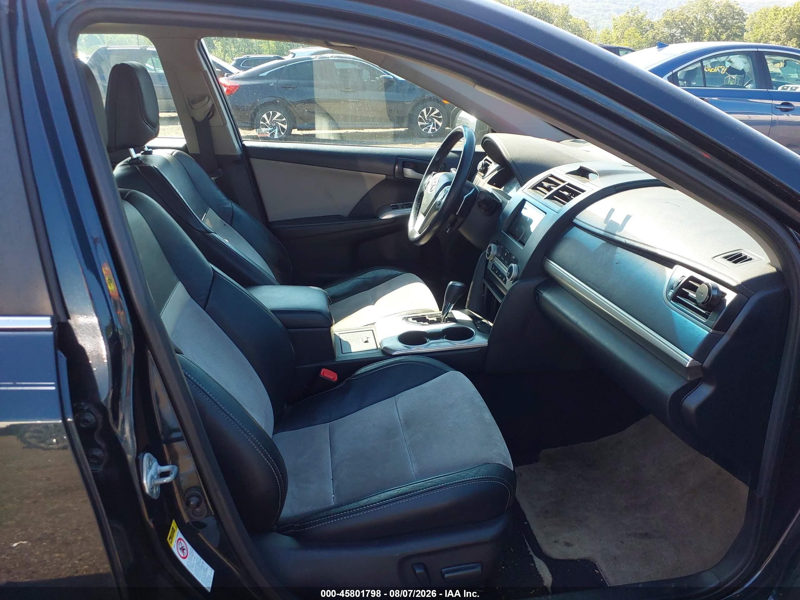 2012 Toyota Camry Se Black vin: 4T1BF1FK6CU585049
