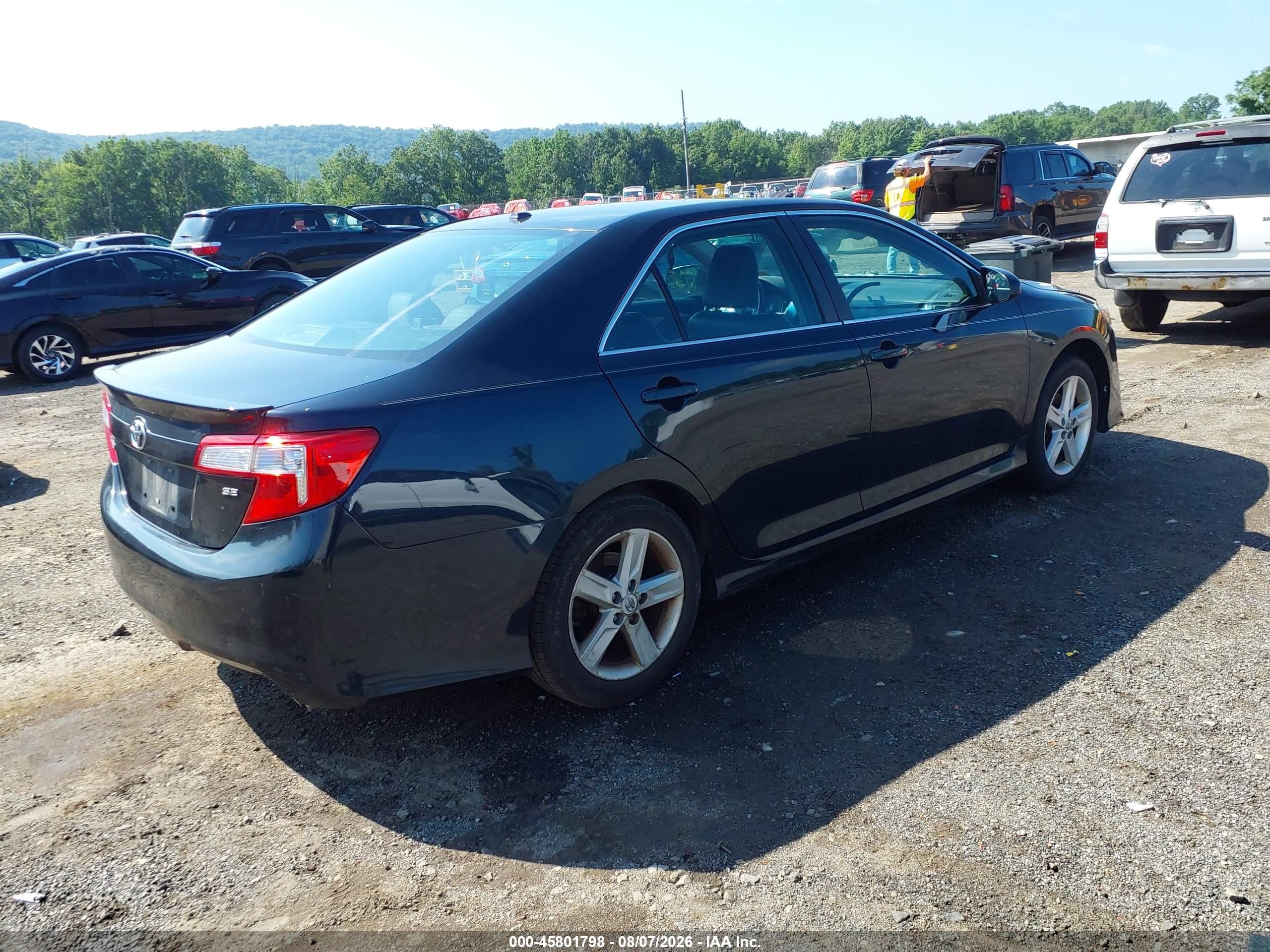 2012 Toyota Camry Se Black vin: 4T1BF1FK6CU585049