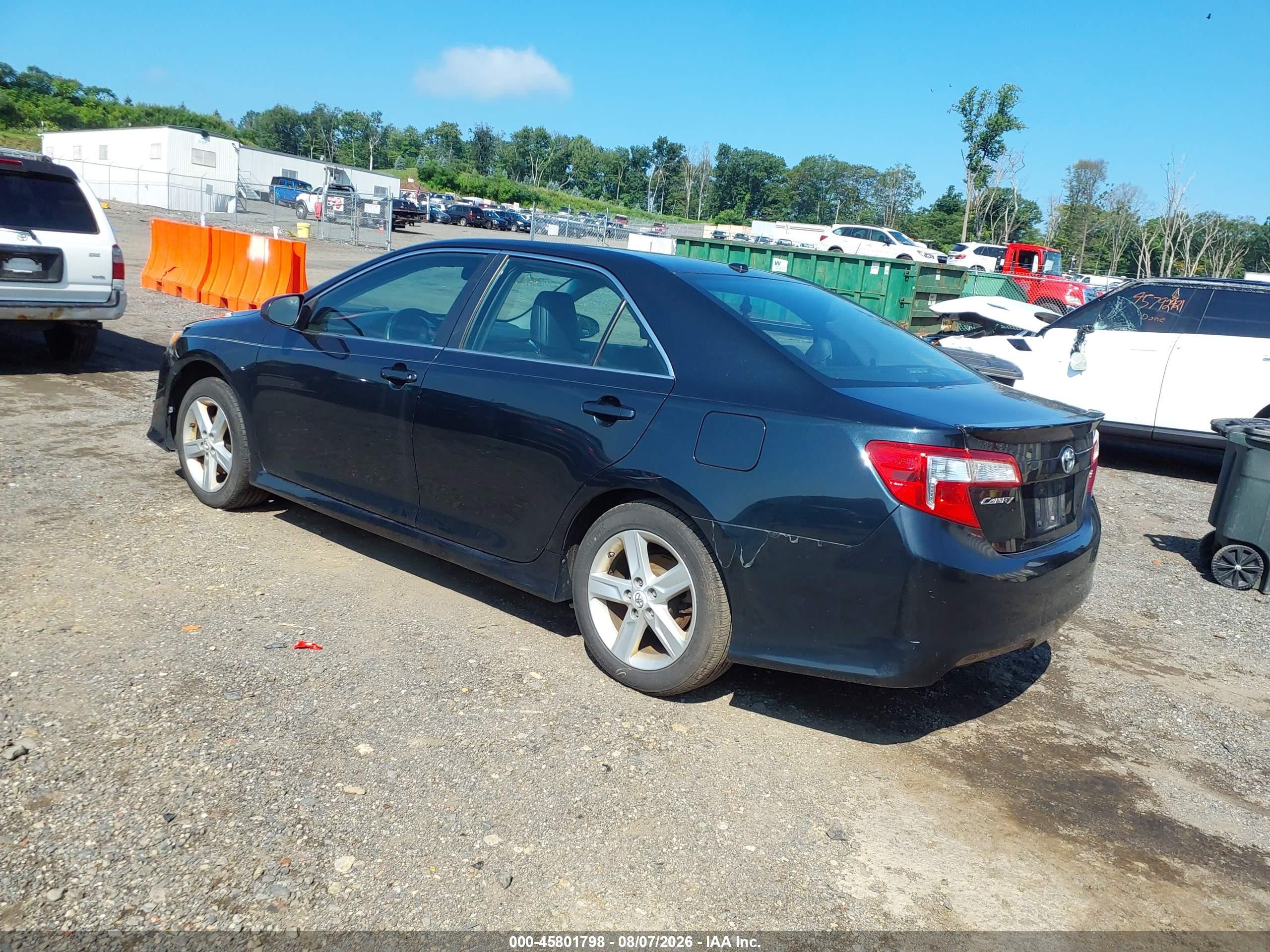 2012 Toyota Camry Se Black vin: 4T1BF1FK6CU585049