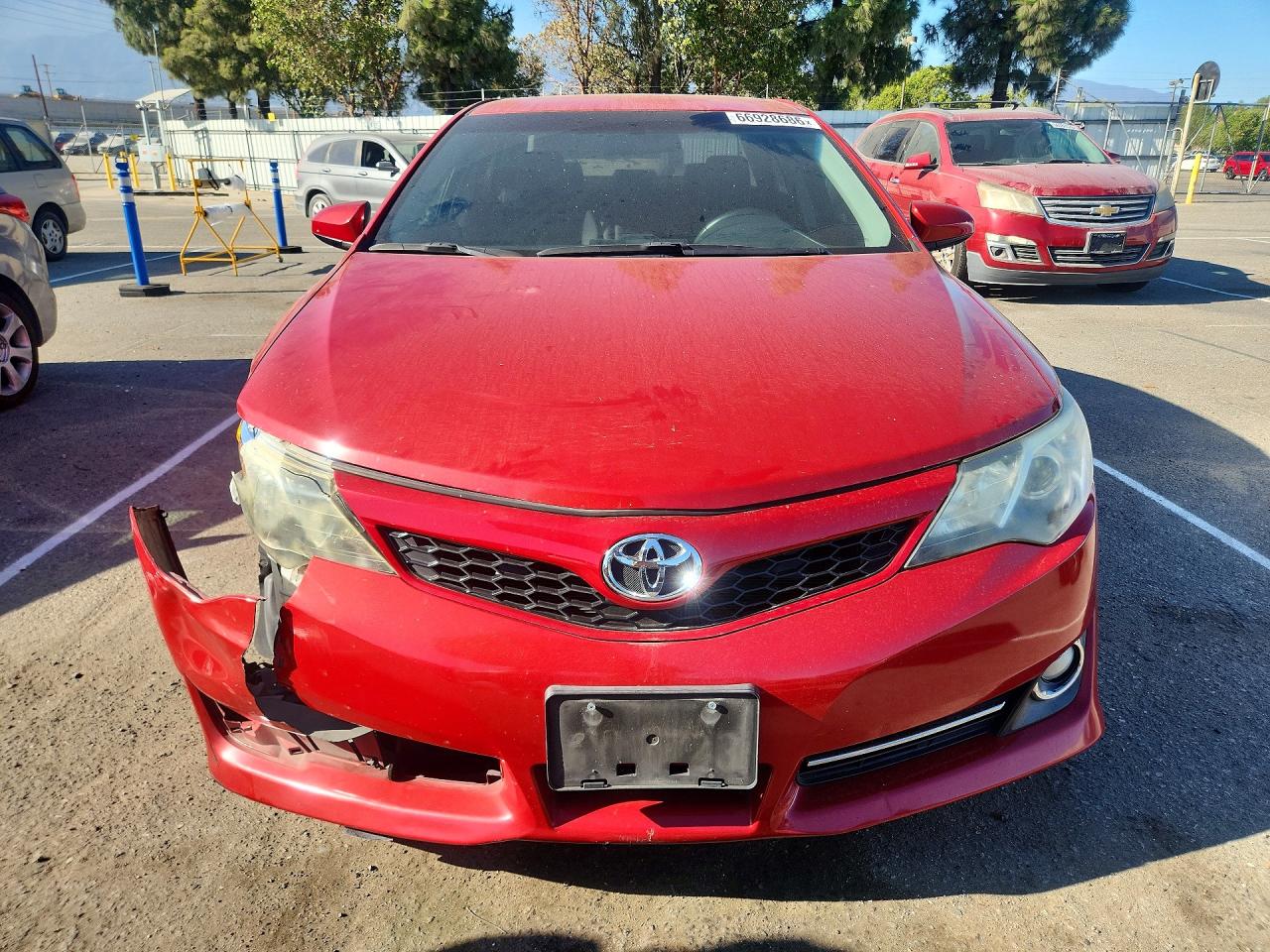 2012 Toyota Camry Se Red vin: 4T1BF1FK6CU598092
