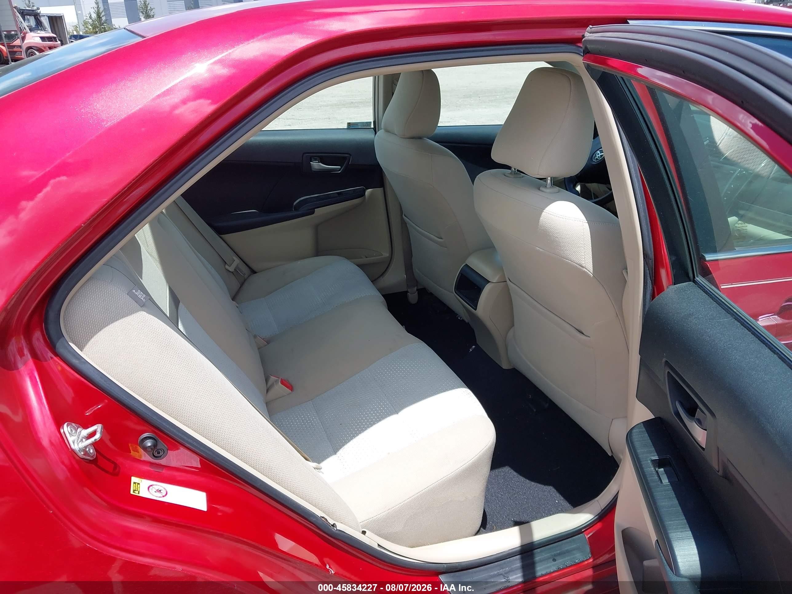 2012 Toyota Camry Le Red vin: 4T1BF1FK6CU599761