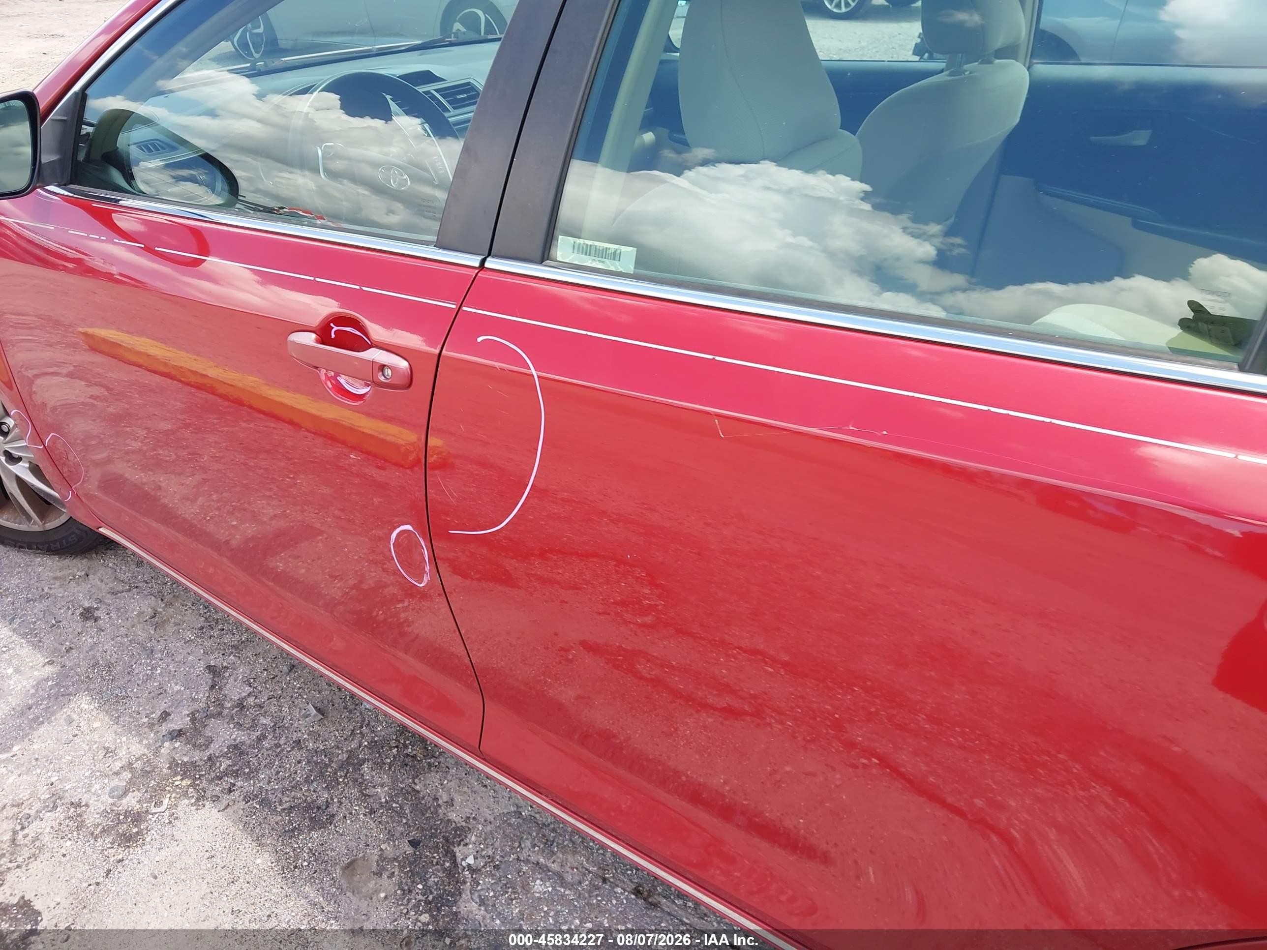 2012 Toyota Camry Le Red vin: 4T1BF1FK6CU599761