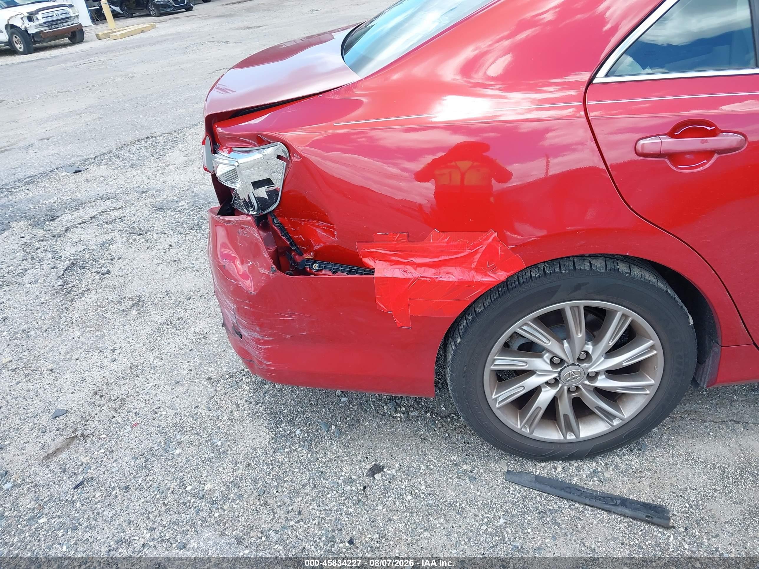 2012 Toyota Camry Le Red vin: 4T1BF1FK6CU599761