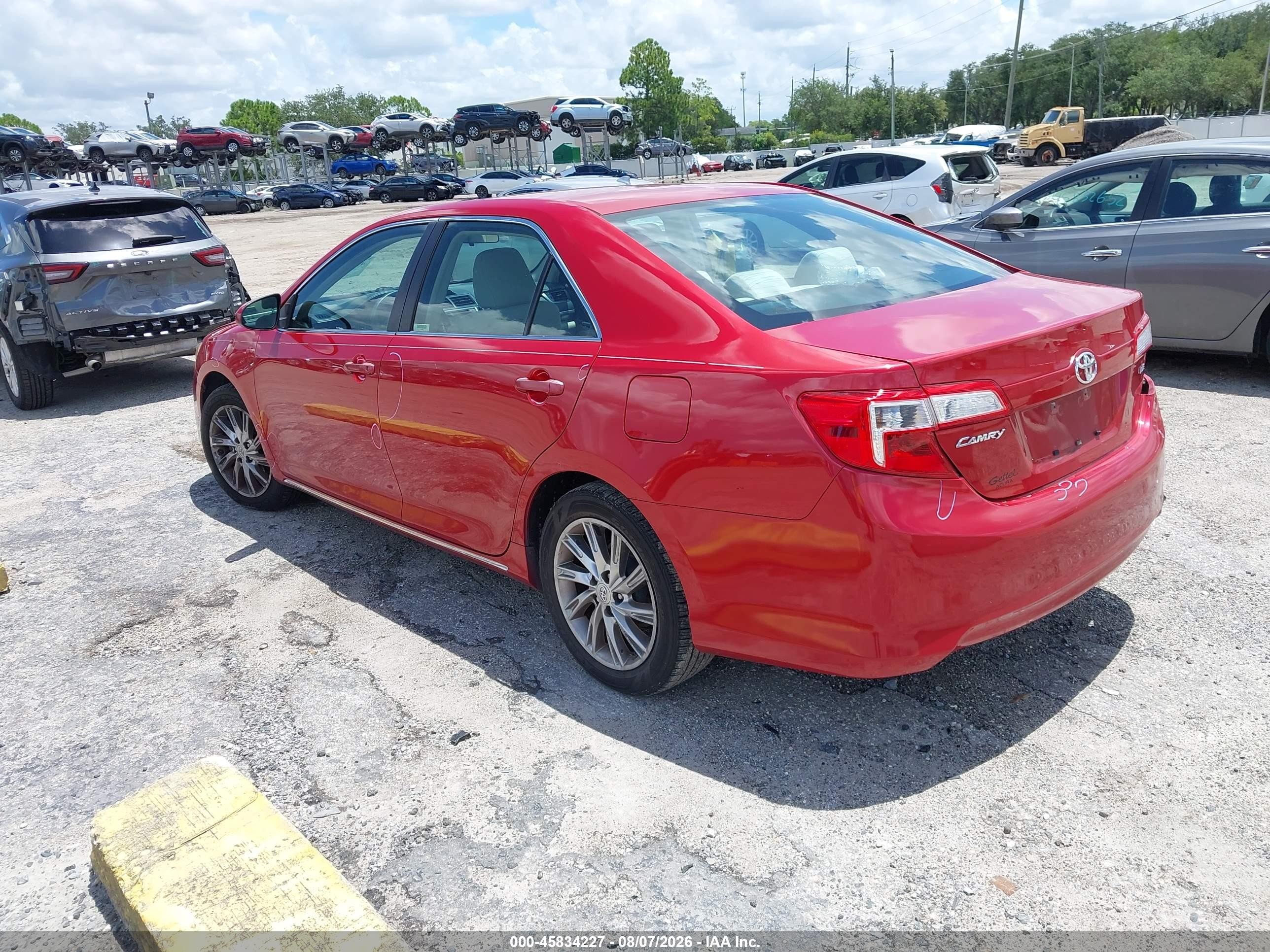 2012 Toyota Camry Le Red vin: 4T1BF1FK6CU599761
