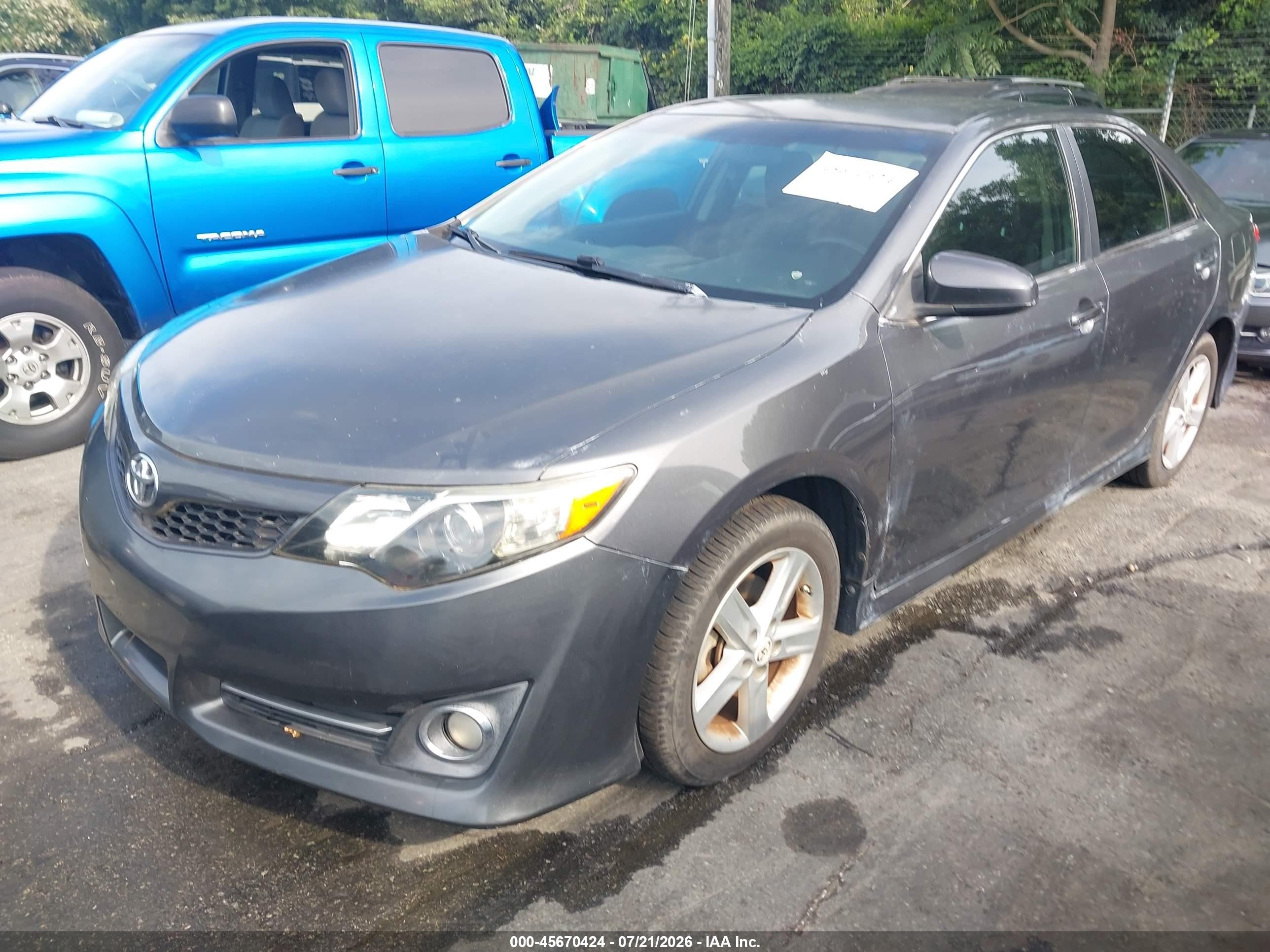2012 Toyota Camry Se Gray vin: 4T1BF1FK6CU603310