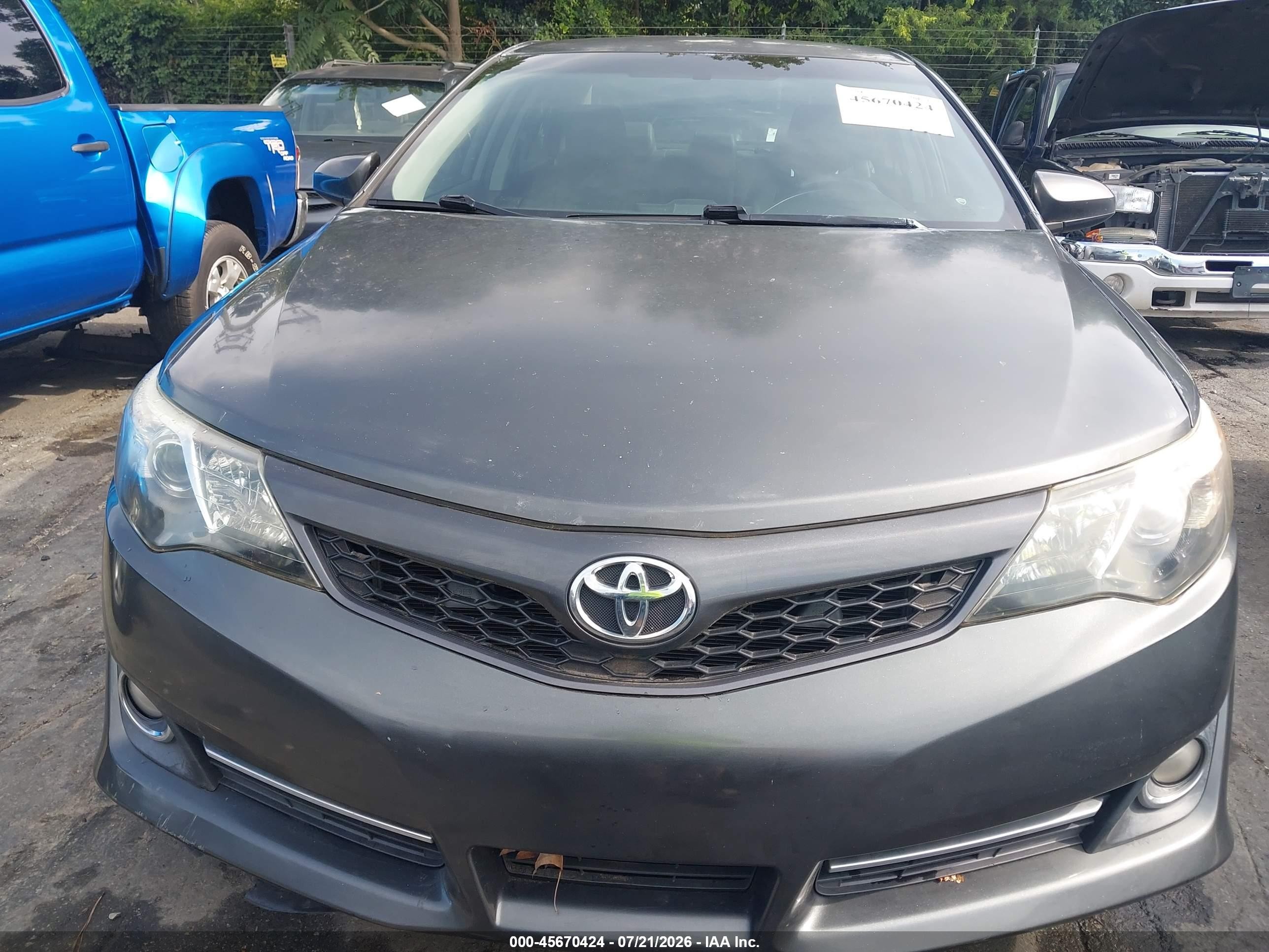 2012 Toyota Camry Se Gray vin: 4T1BF1FK6CU603310