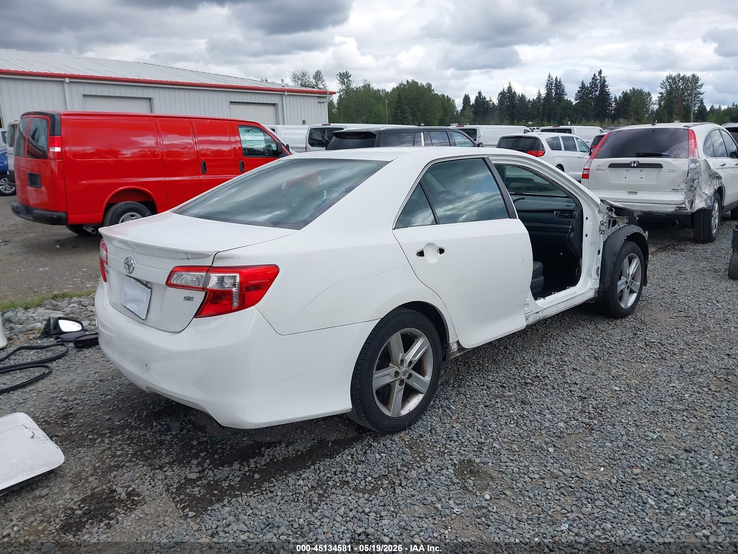 2012 Toyota Camry Se White vin: 4T1BF1FK6CU608989