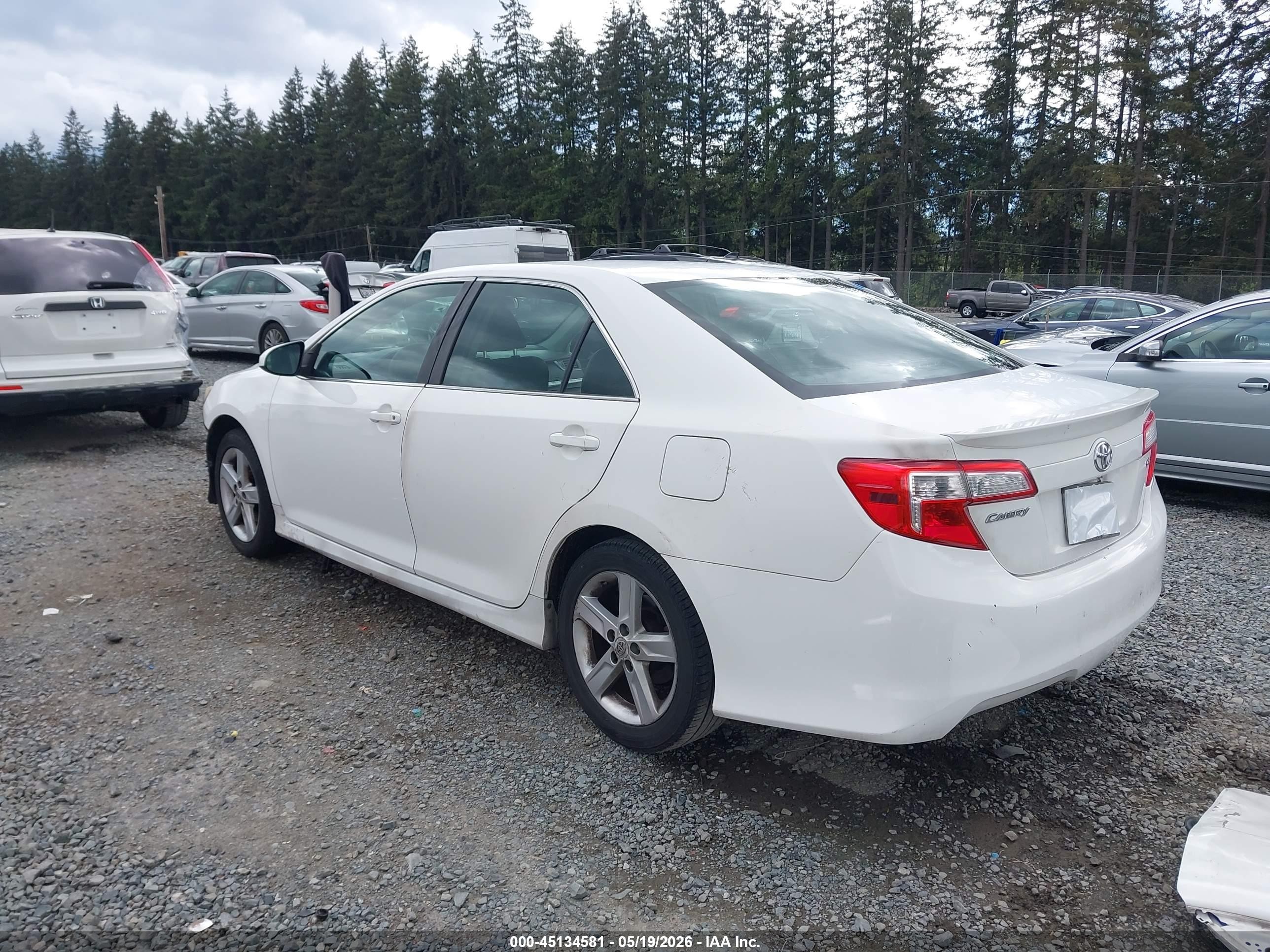 2012 Toyota Camry Se White vin: 4T1BF1FK6CU608989