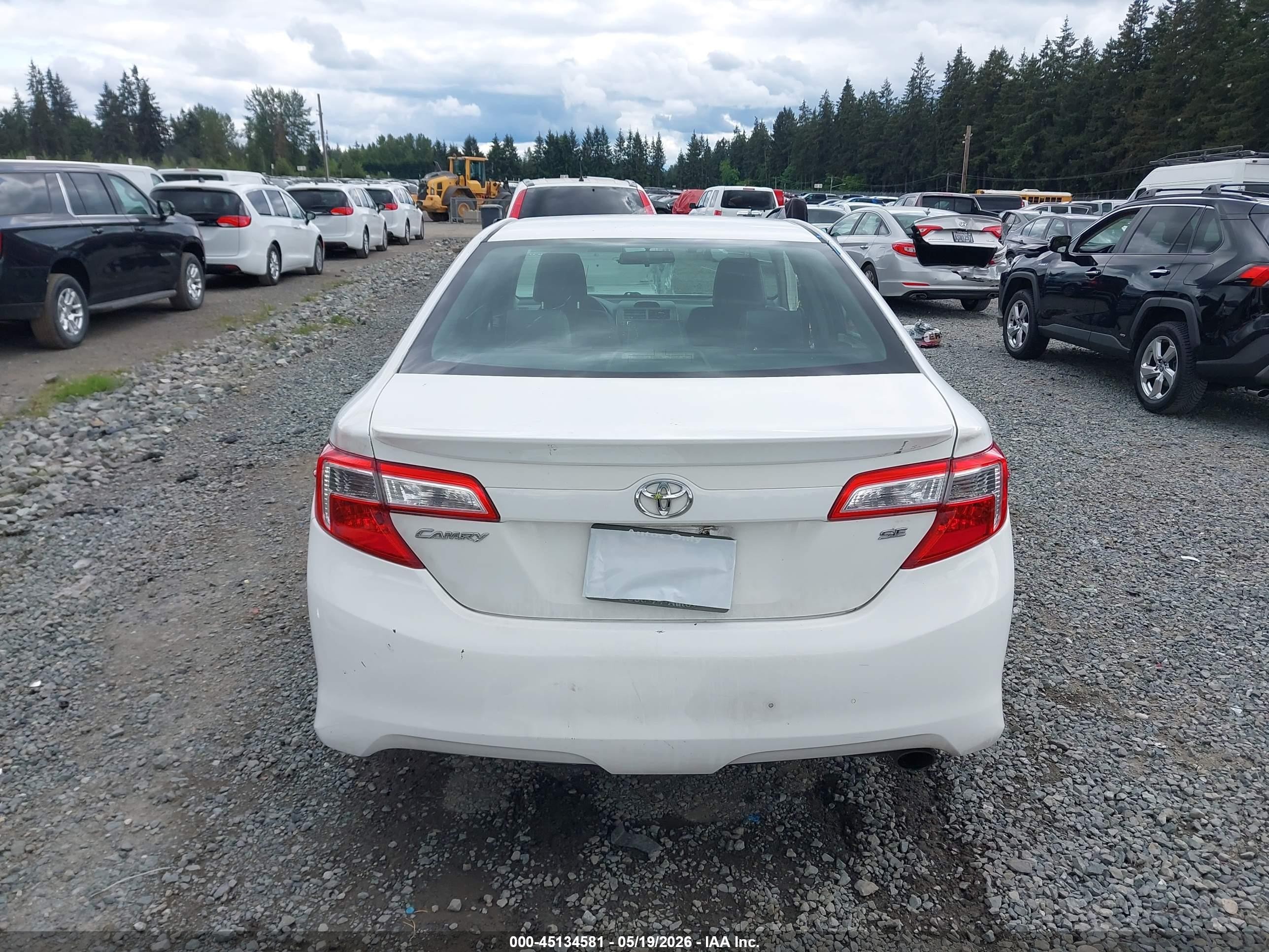 2012 Toyota Camry Se White vin: 4T1BF1FK6CU608989