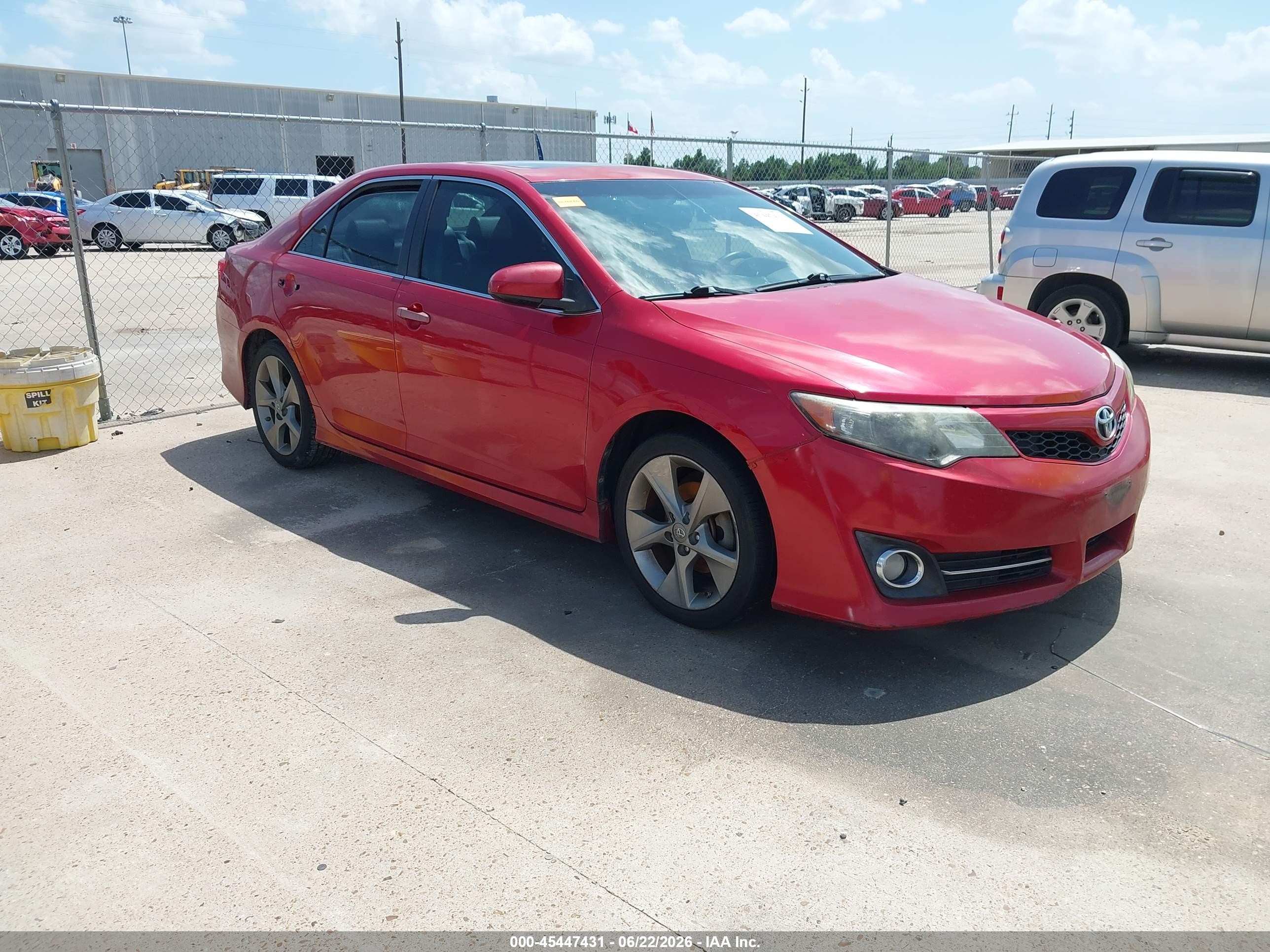 2012 Toyota Camry Se Limited Edition Red vin: 4T1BF1FK6CU622150