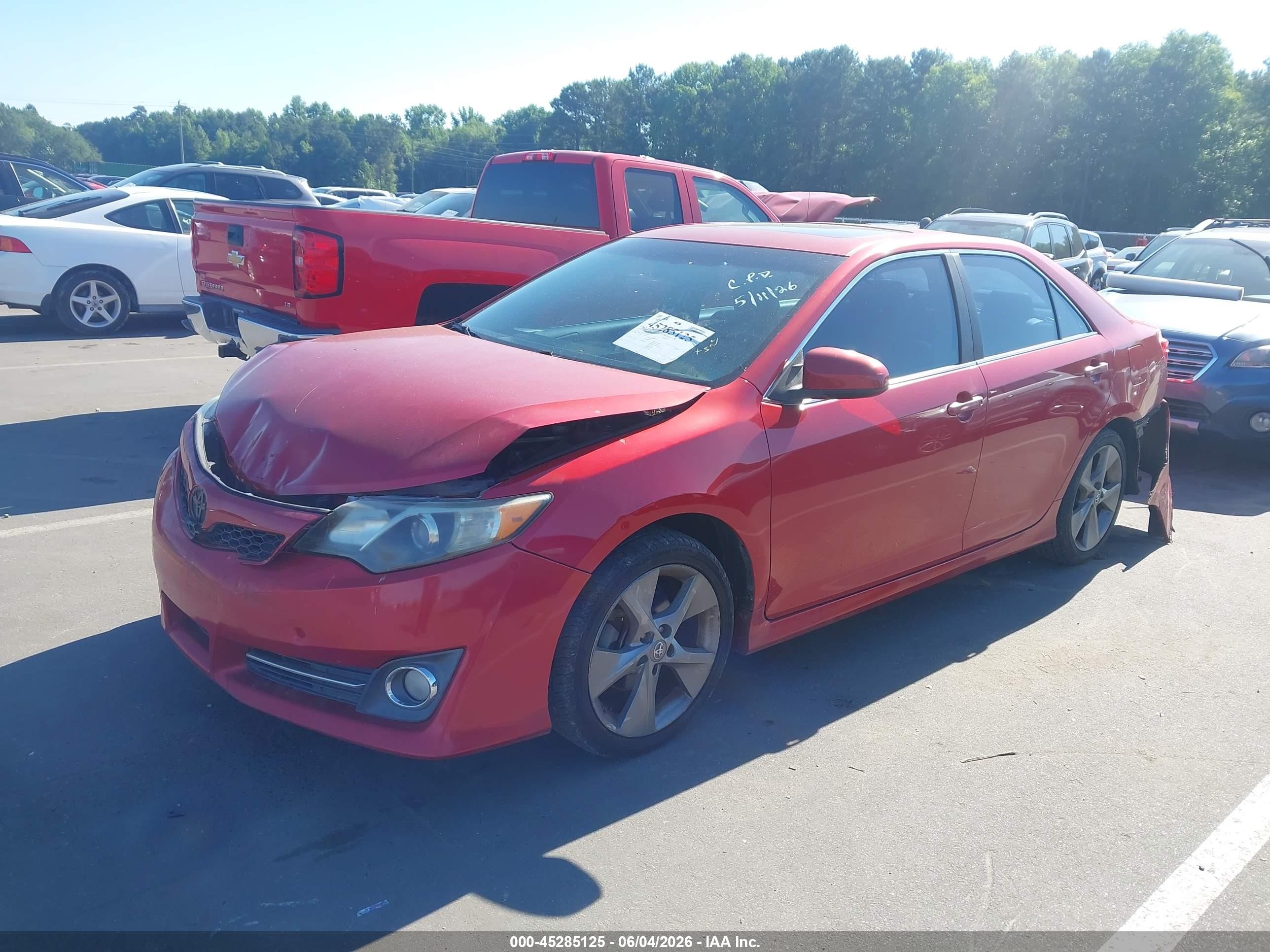 2012 Toyota Camry Se Limited Edition Красный vin: 4T1BF1FK6CU631642