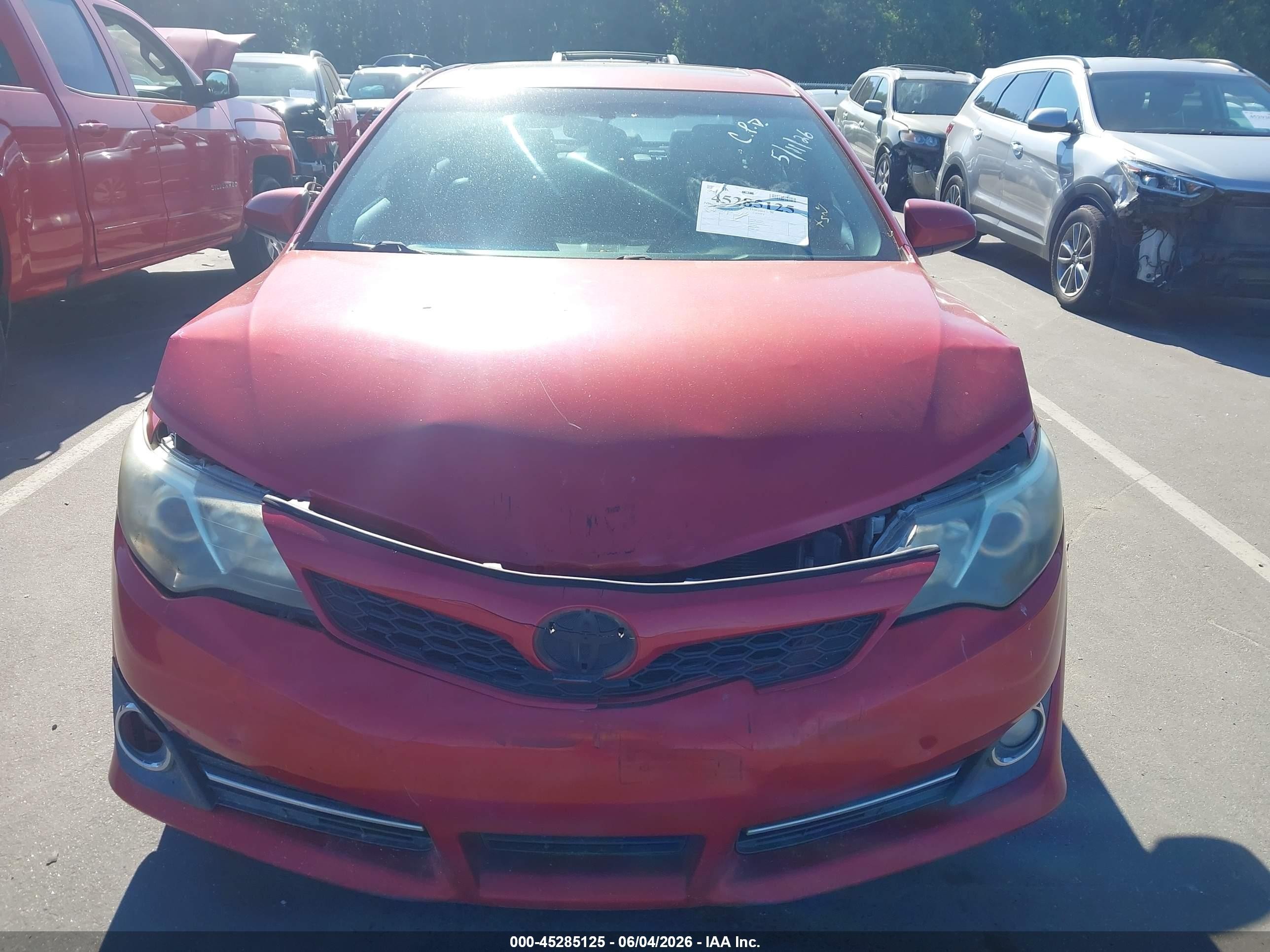 2012 Toyota Camry Se Limited Edition Красный vin: 4T1BF1FK6CU631642
