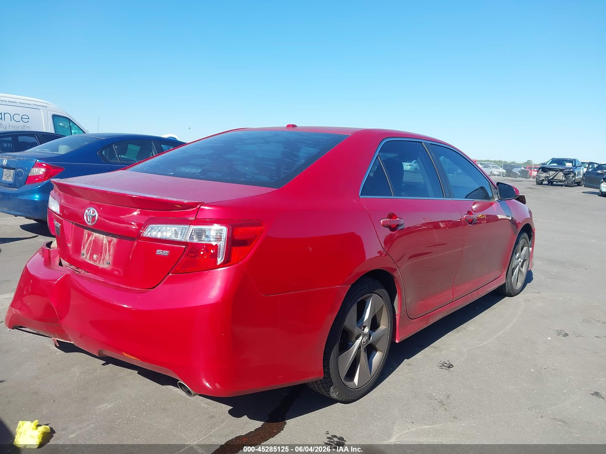 2012 Toyota Camry Se Limited Edition Красный vin: 4T1BF1FK6CU631642