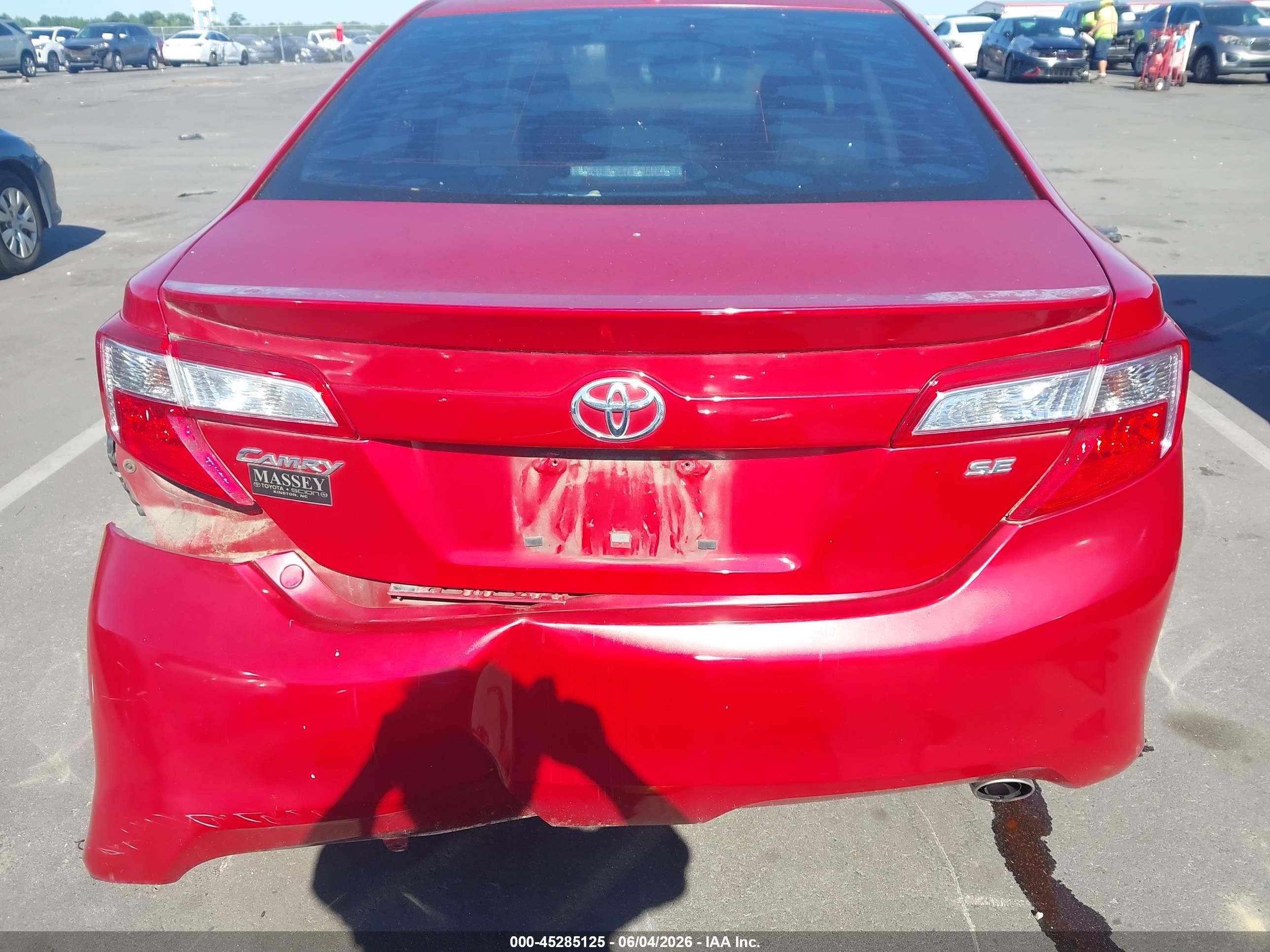 2012 Toyota Camry Se Limited Edition Красный vin: 4T1BF1FK6CU631642